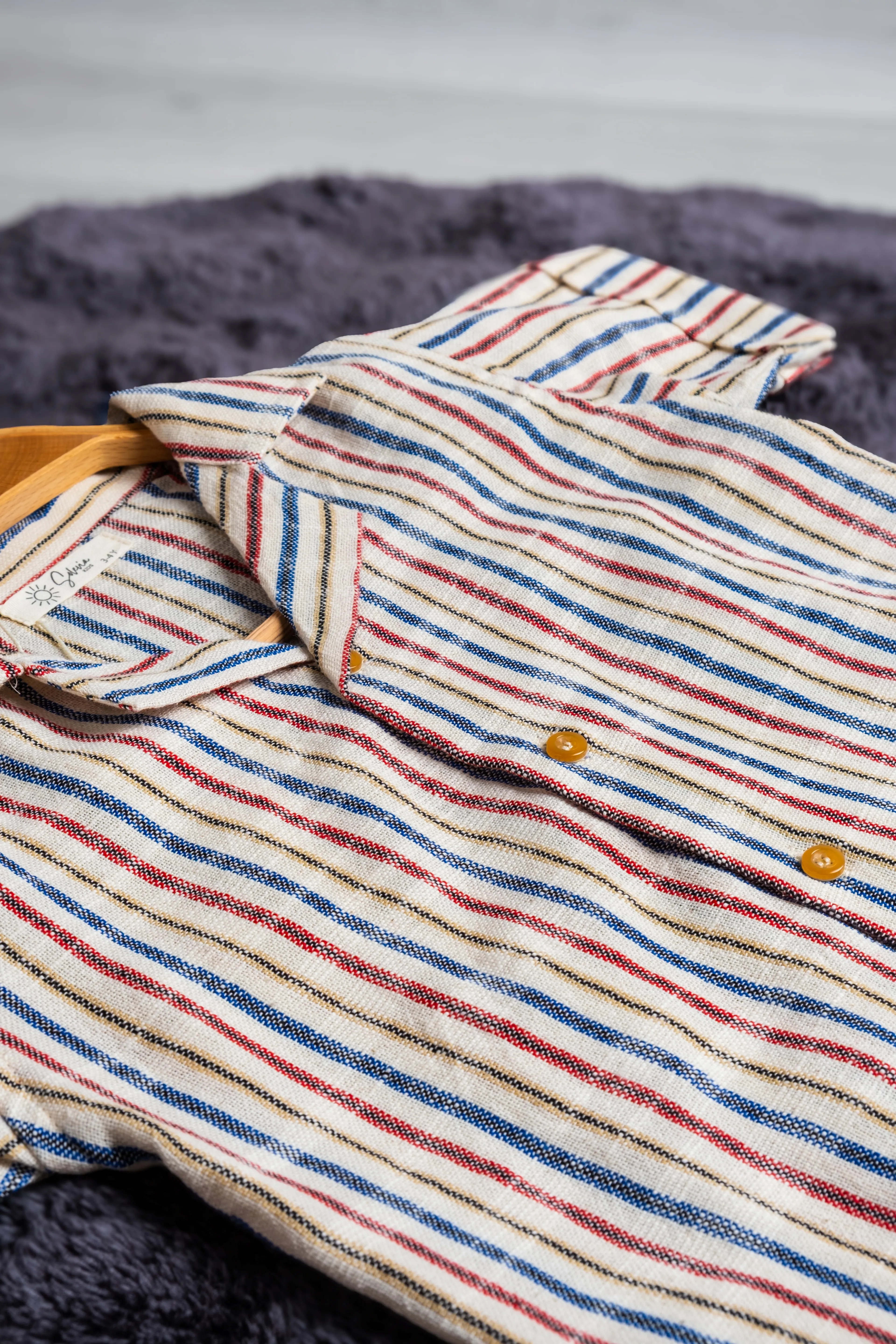 SoleviaKids ColorJoy %100 Organik Pamuk Yumuşak yaka gömlek