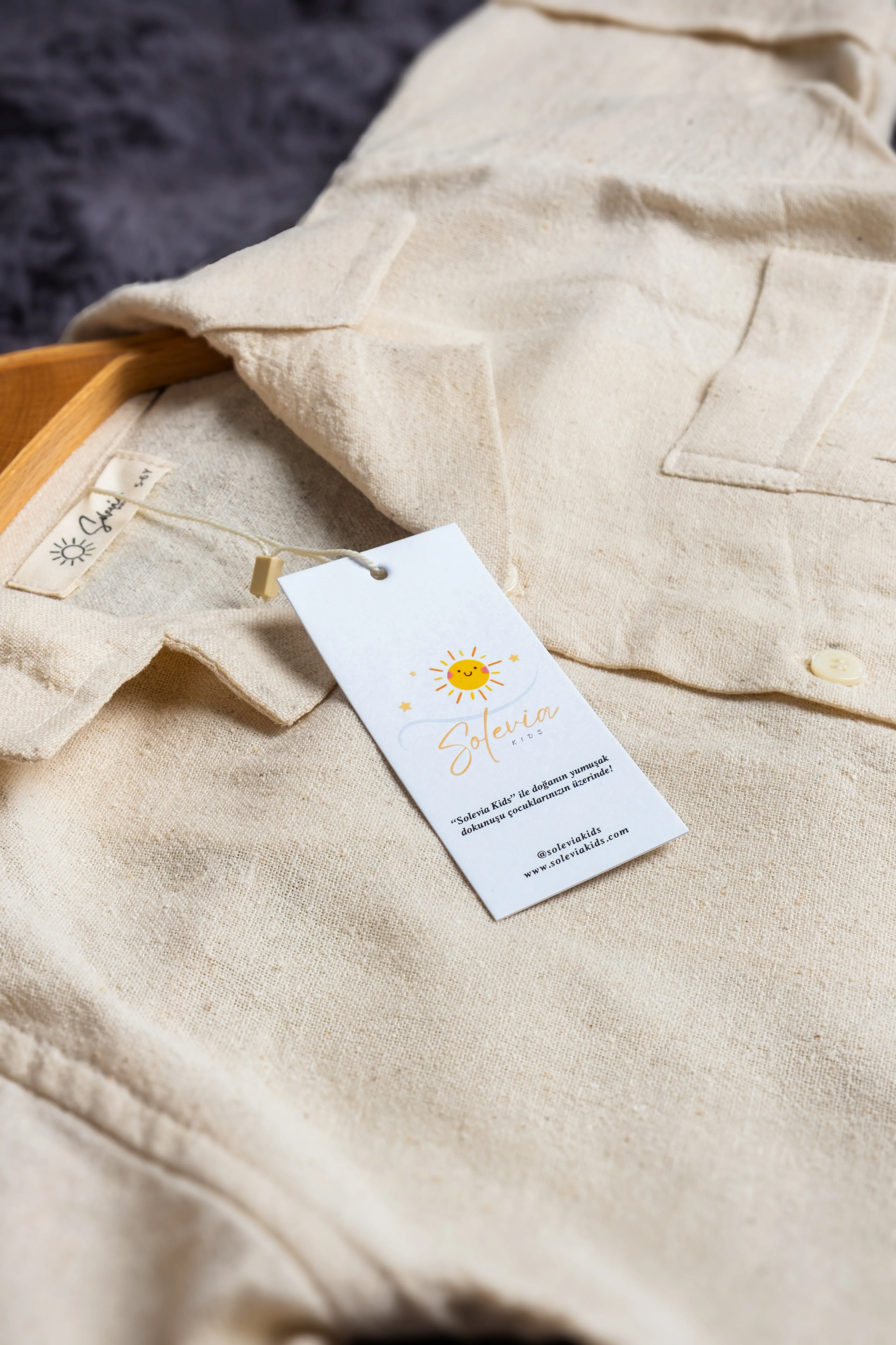 Solevia CotSilque Organik pamuk - İpek Yumuşak Yaka kısa kol gömlek