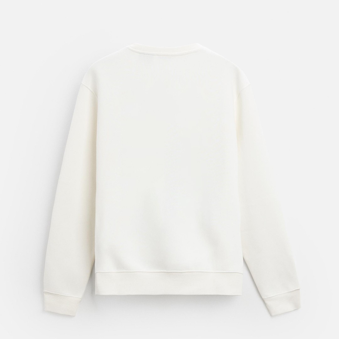 Basic Oversize Sweatshirt - Beyaz