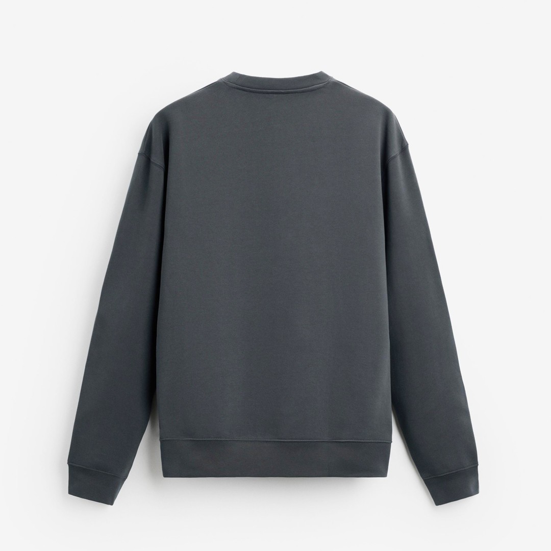 Basic Oversize Sweatshirt - Gri