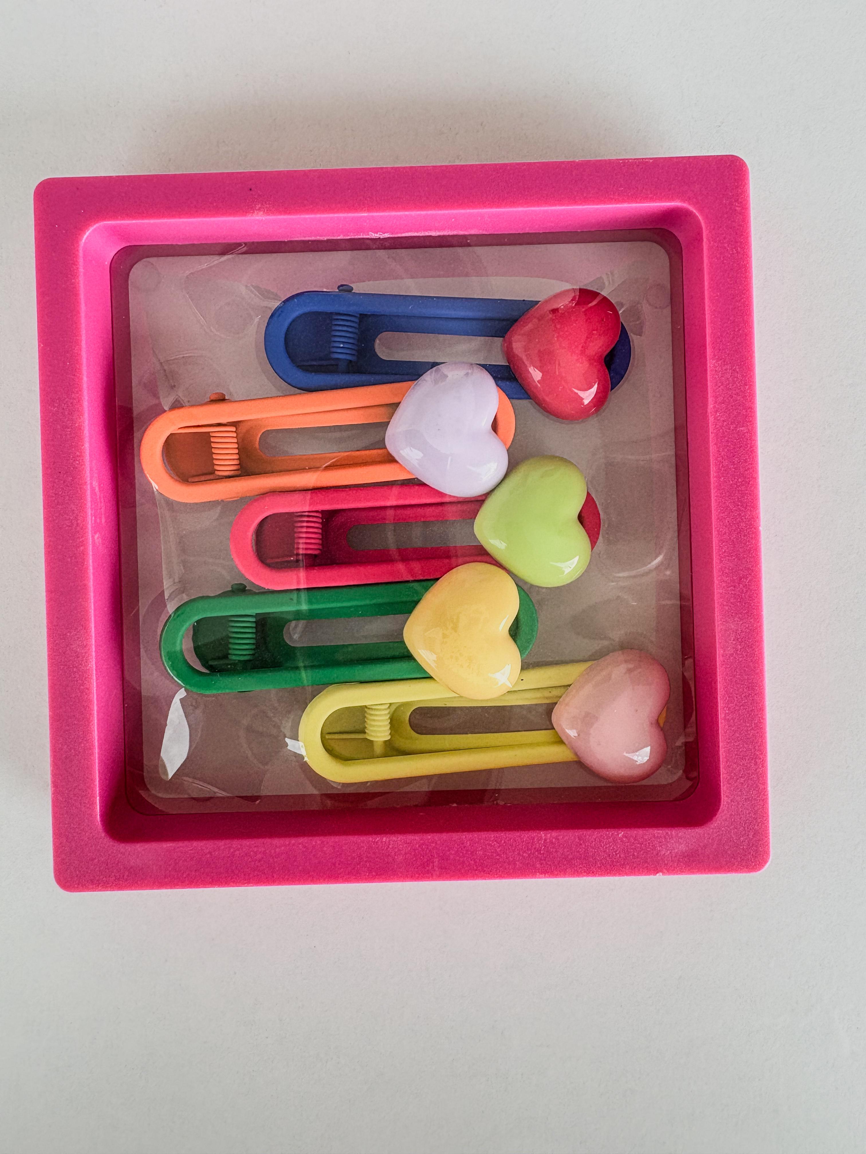 Çocuk Kalpli Pens Toka Kutulu Set