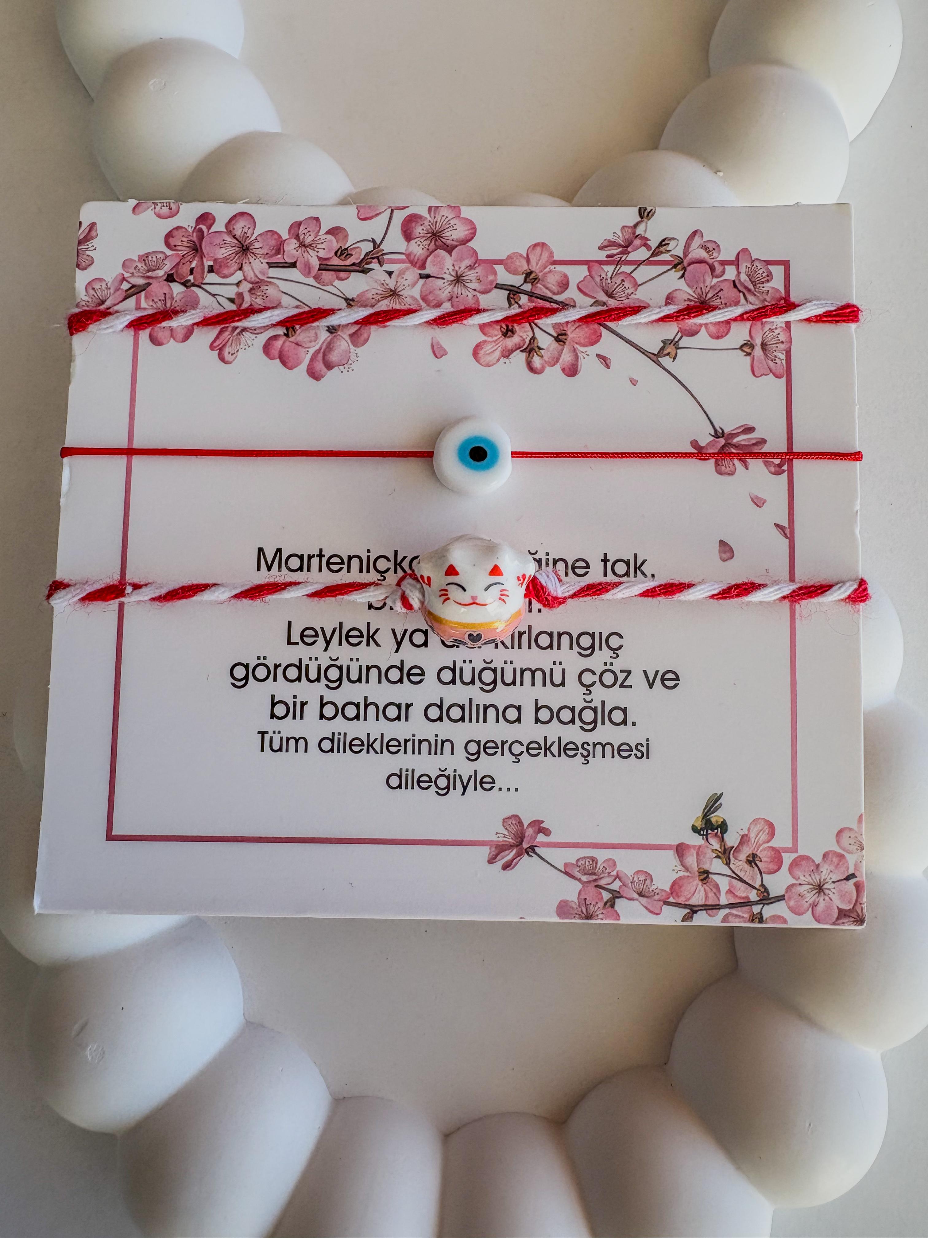 Şans Kedisi Maneki Neko Marteniçka Bileklik