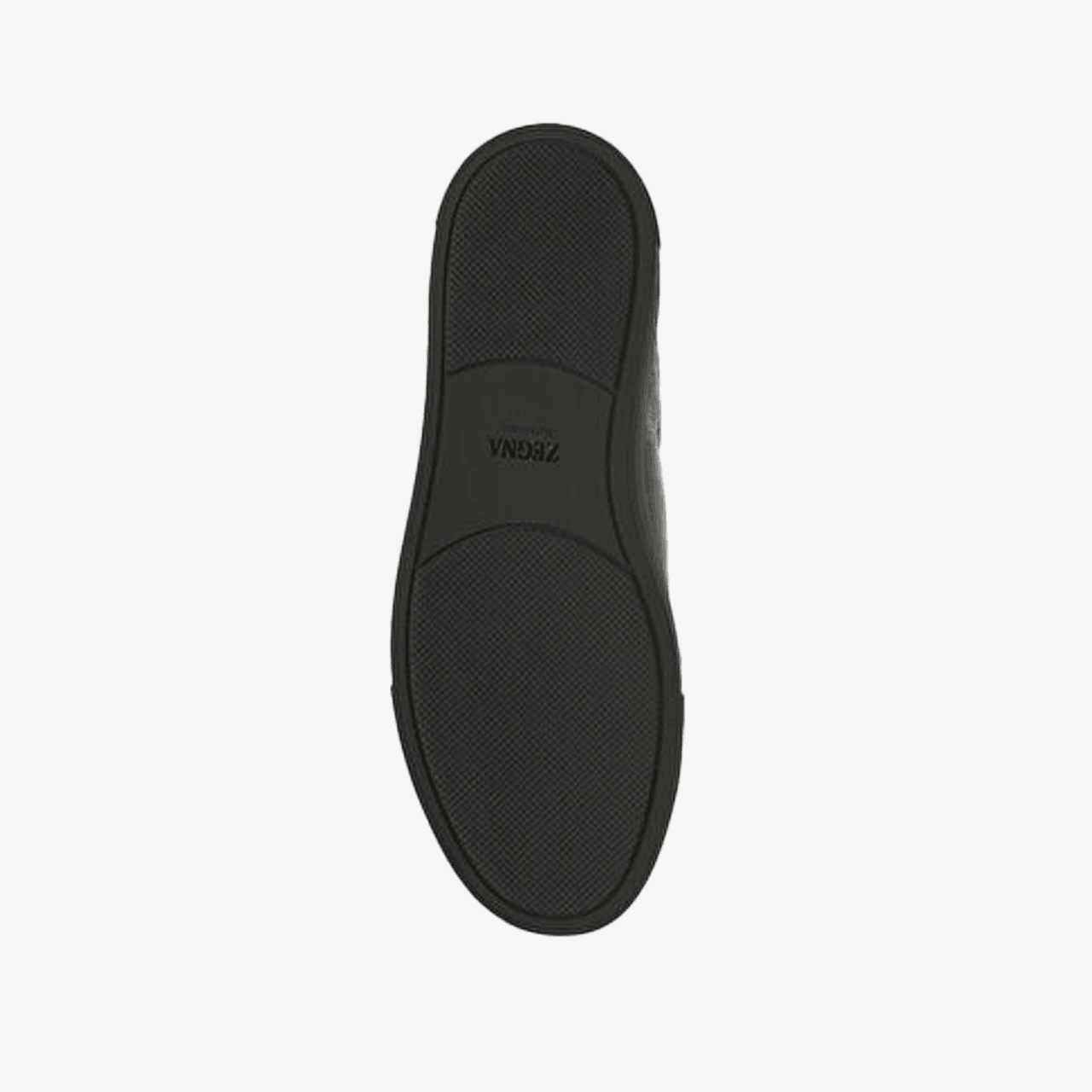 Zegna Logolu Erkek Deri Sneaker - Siyah