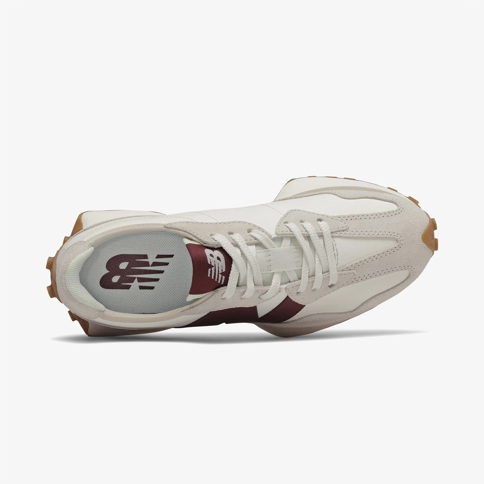 327 Unisex Spor Ayakkabı - Gri/Bordo