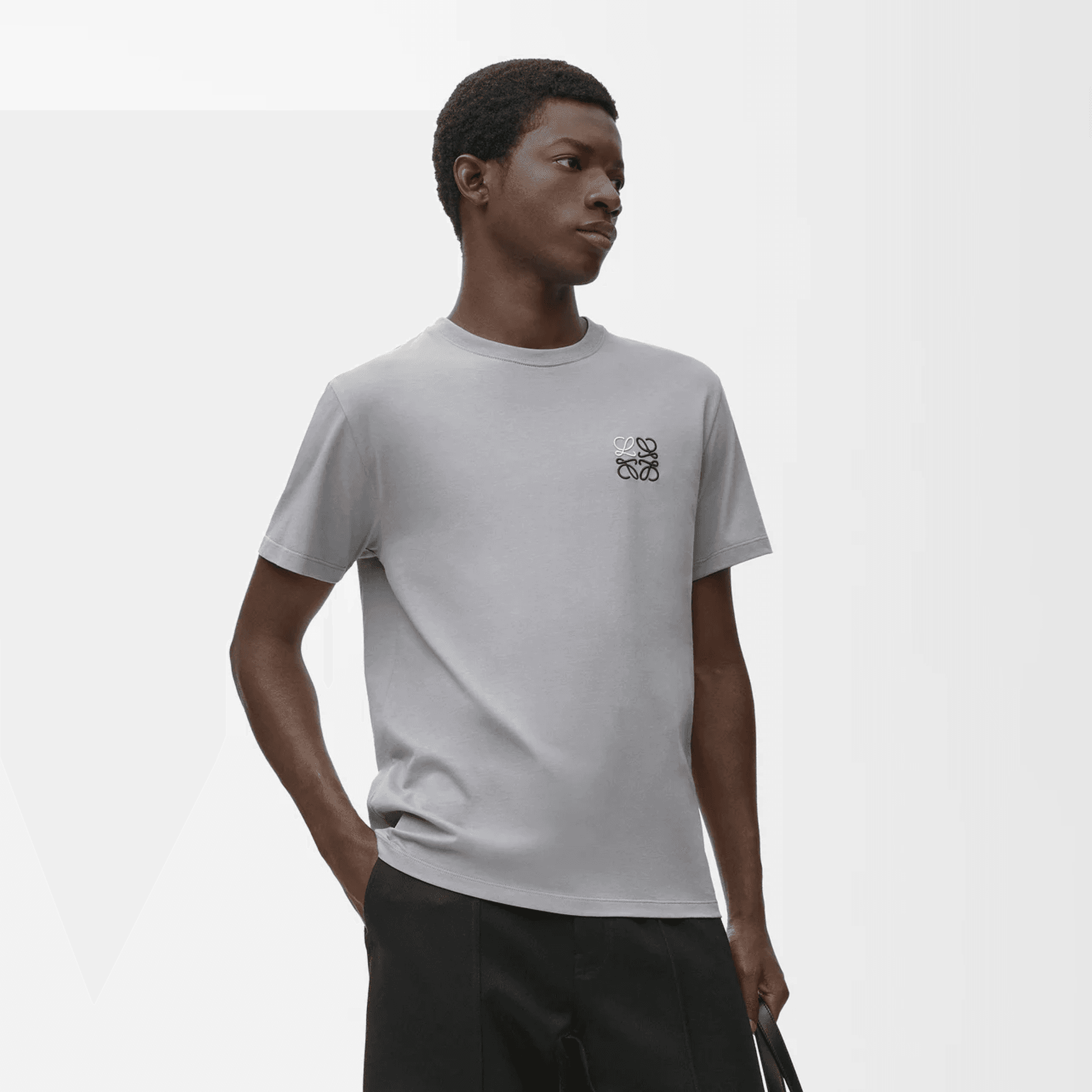 Regular fit T-shirt in cotton - Gri
