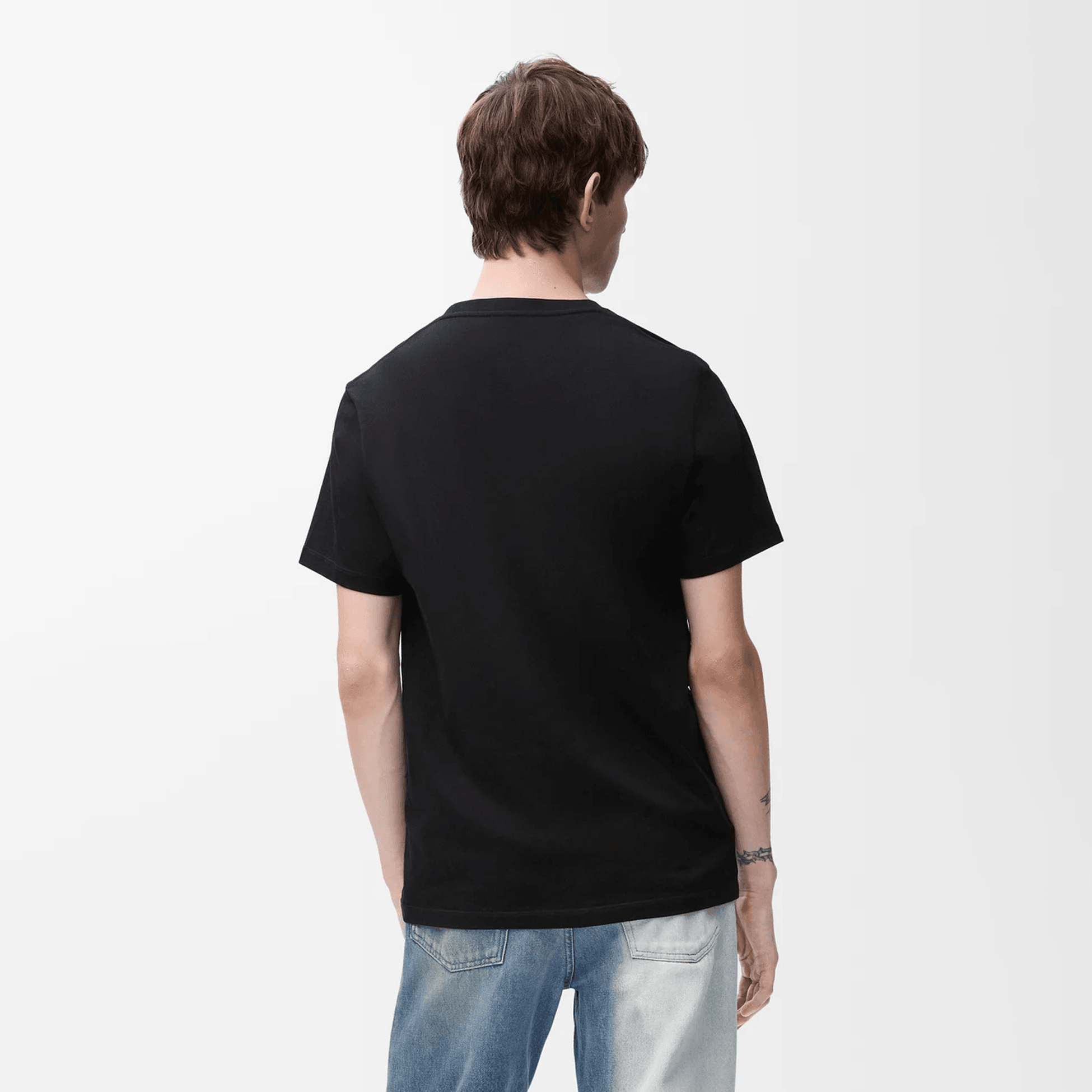 Regular fit T-shirt in cotton - Siyah