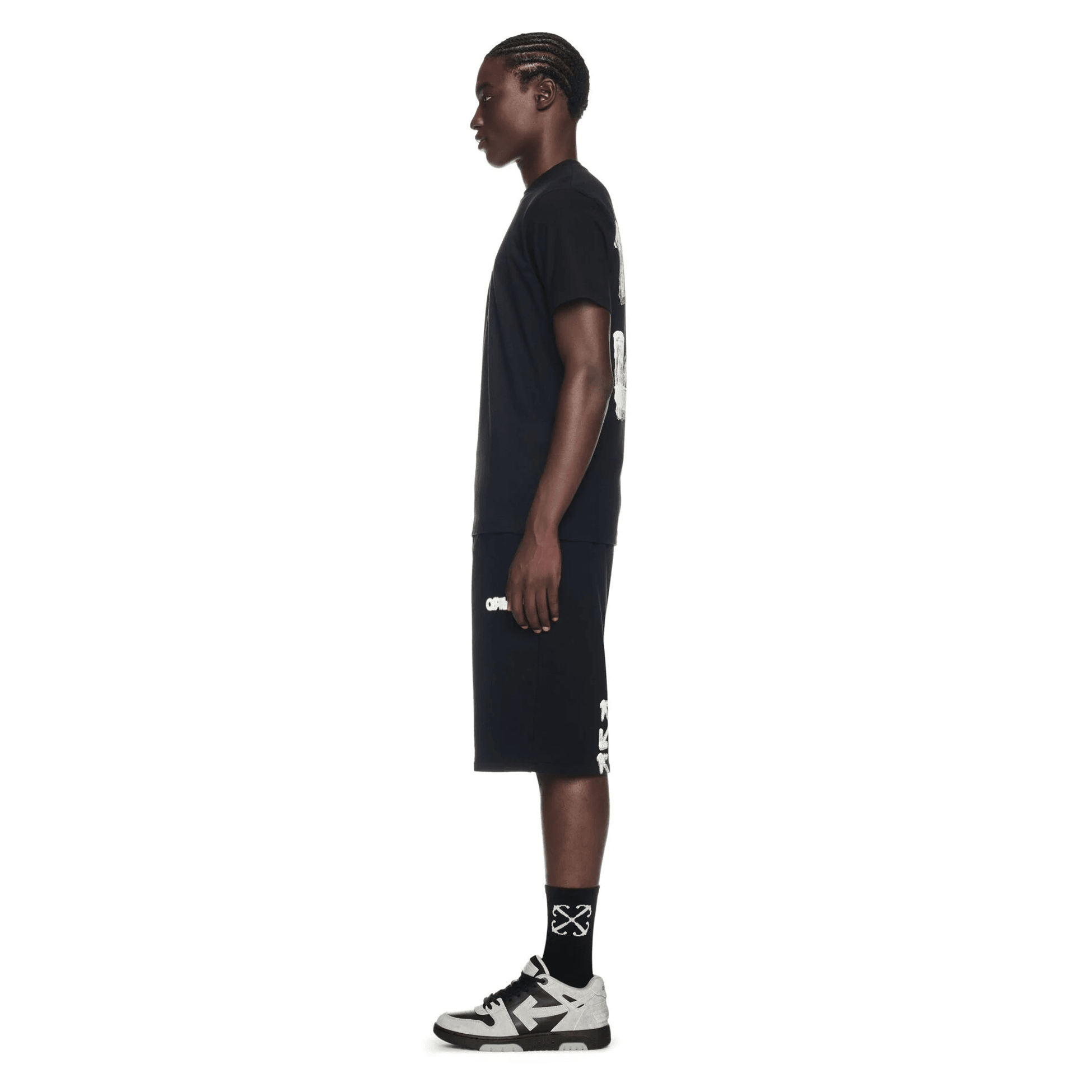 Black Spray Arrow T-Shirt - Siyah