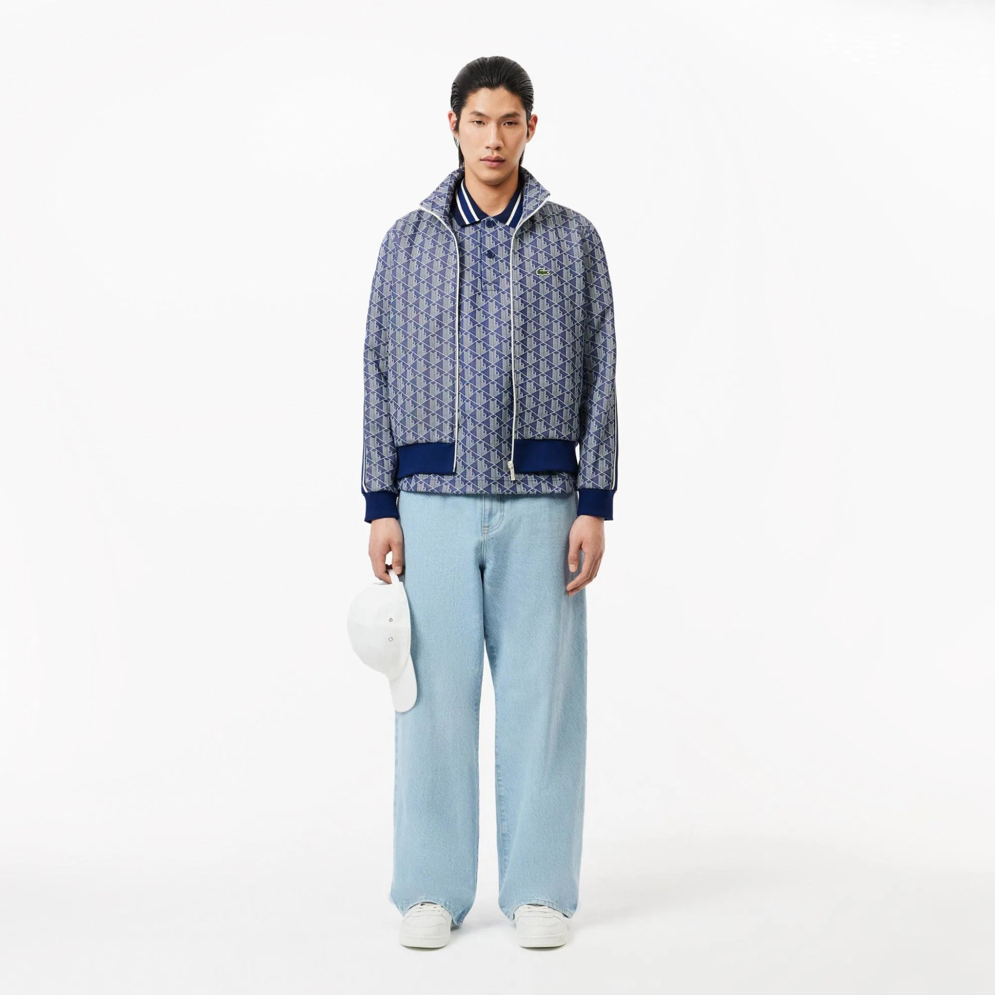 Classic Fit Monogram Polo - Mavi