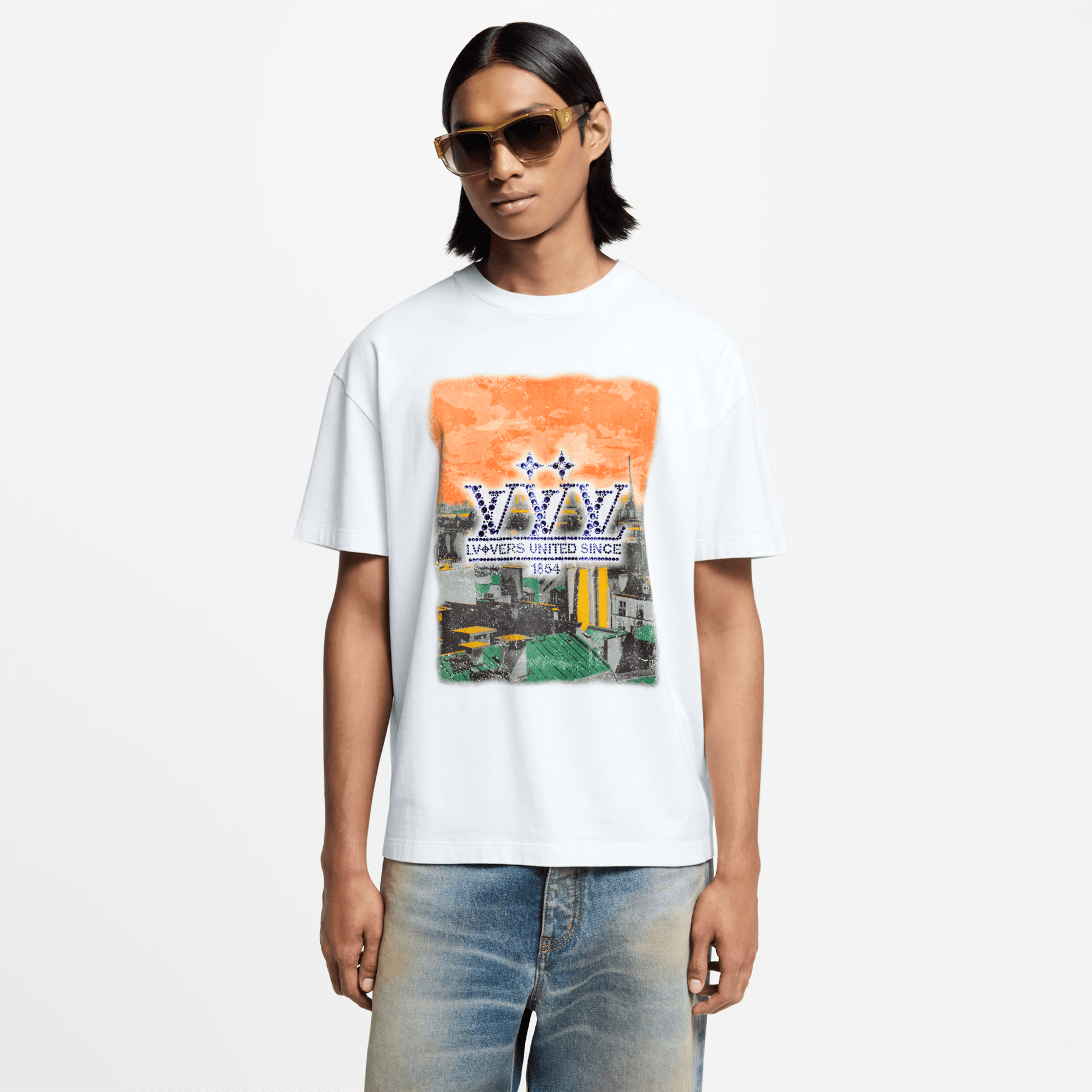 Embellished Graphic Cotton T-Shirt