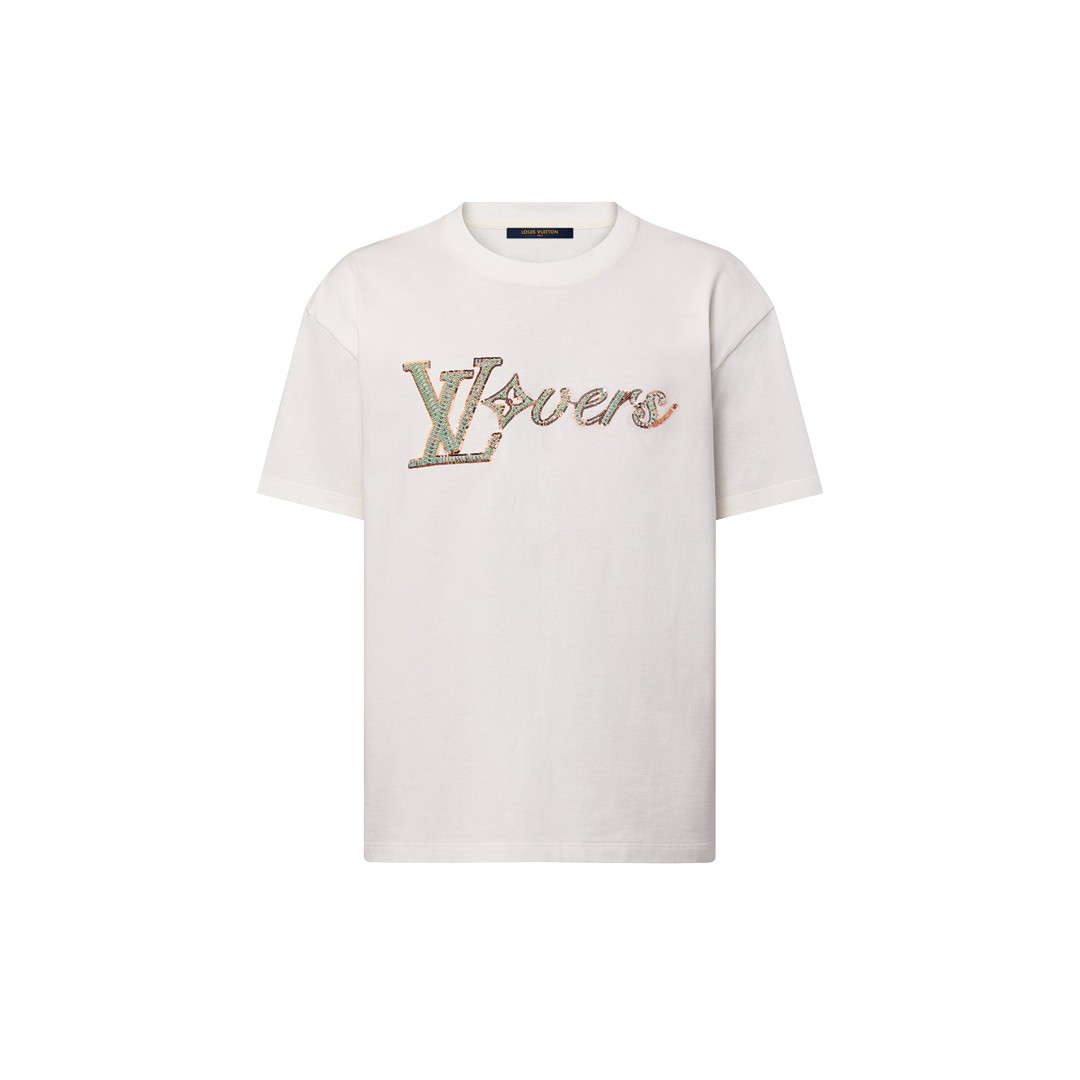 Embroidered Short-Sleeved T-Shirt - Beyaz