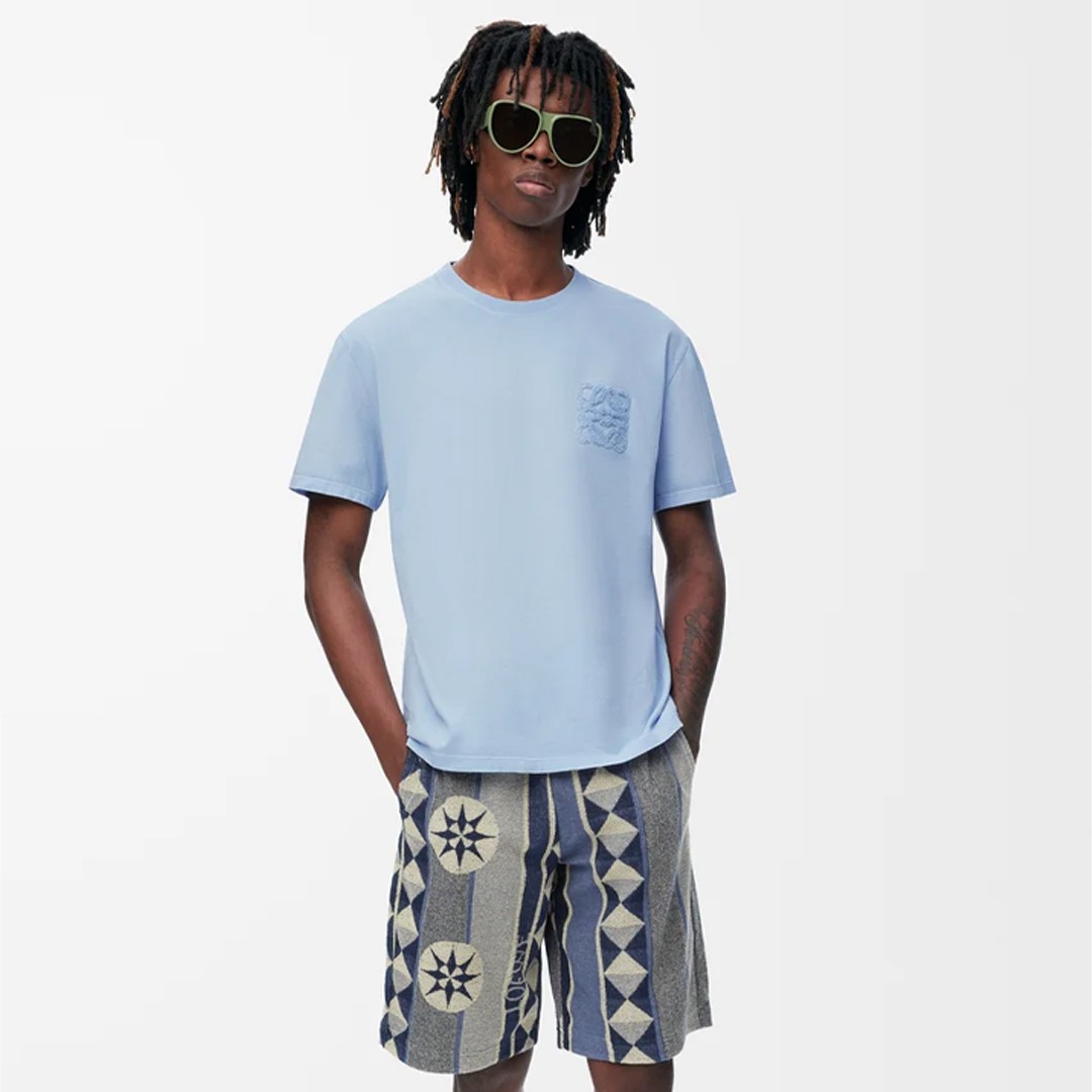Relaxed fit T-shirt in cotton - Mavi