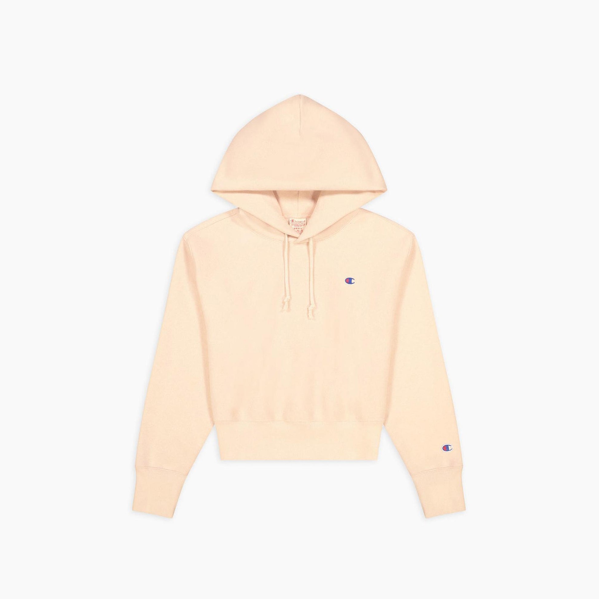 Reverse Weave Kadın Hoodie C Logo - Pembe