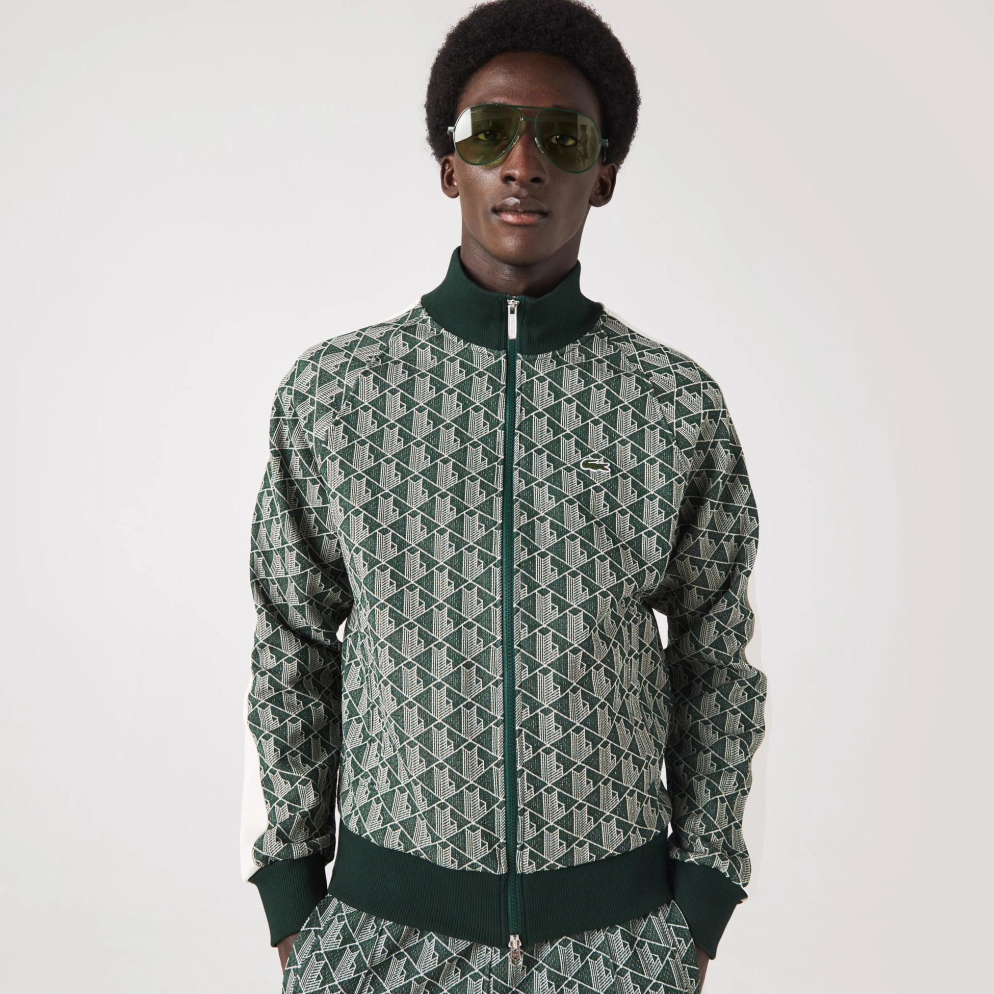 Regular Fit Monogram Sweatshirt - Yeşil