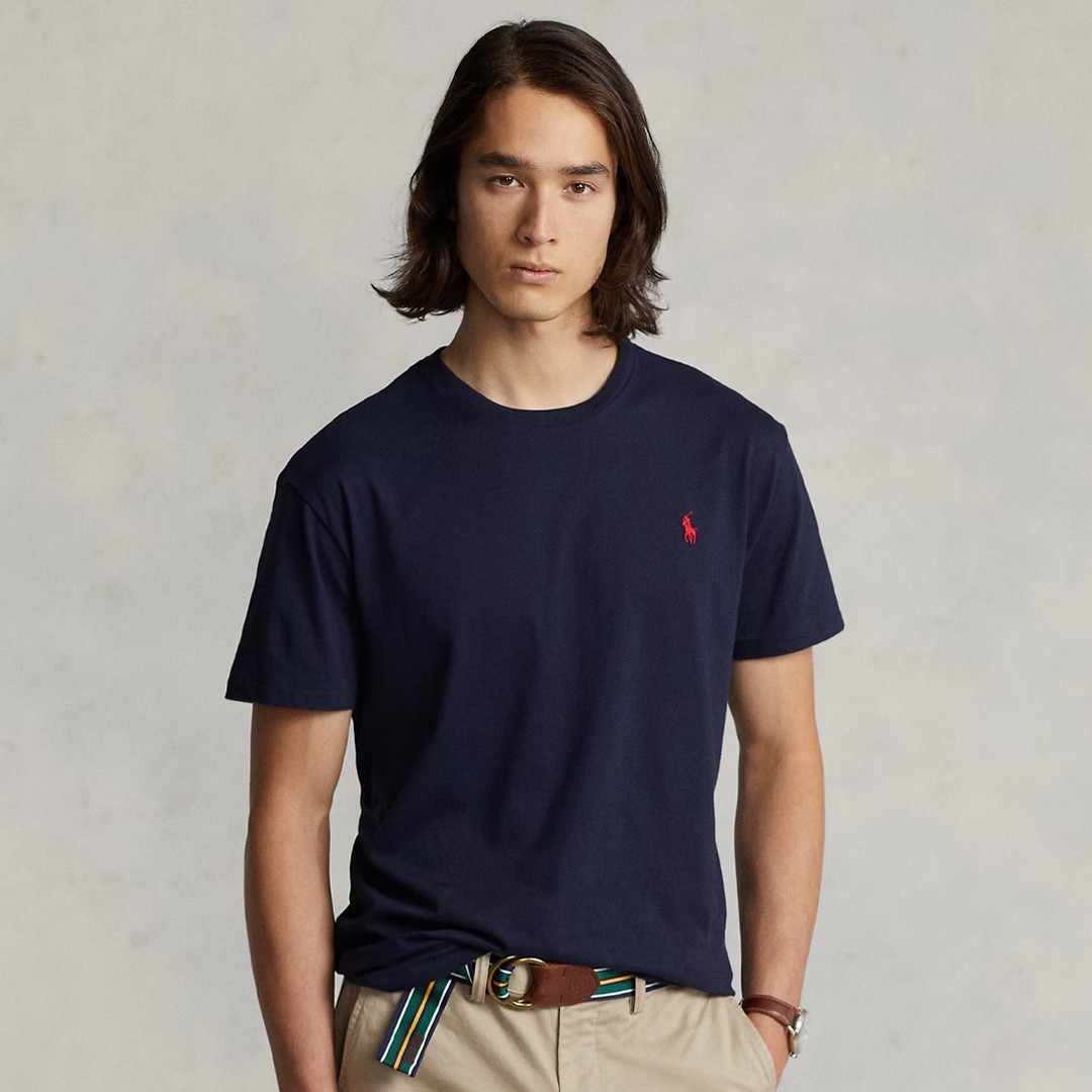 Jersey Crewneck T-Shirt - Lacivert