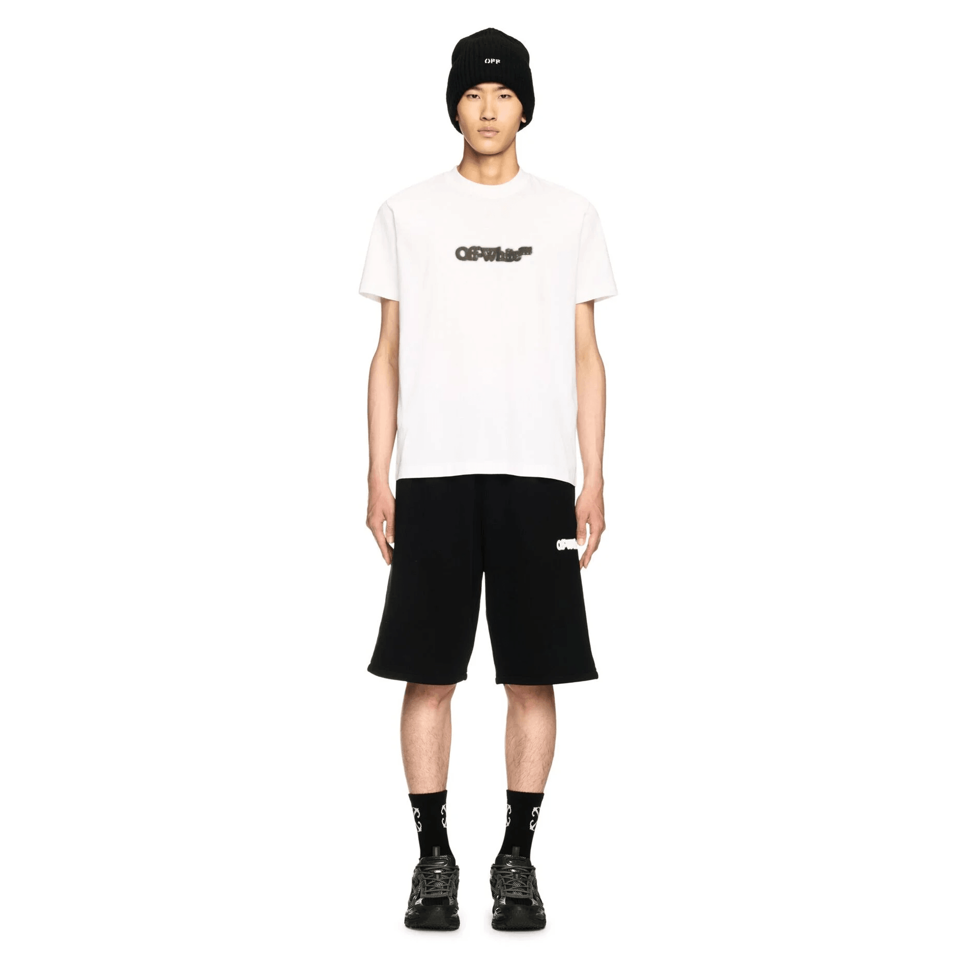 Black Spray Arrow T-Shirt - Beyaz