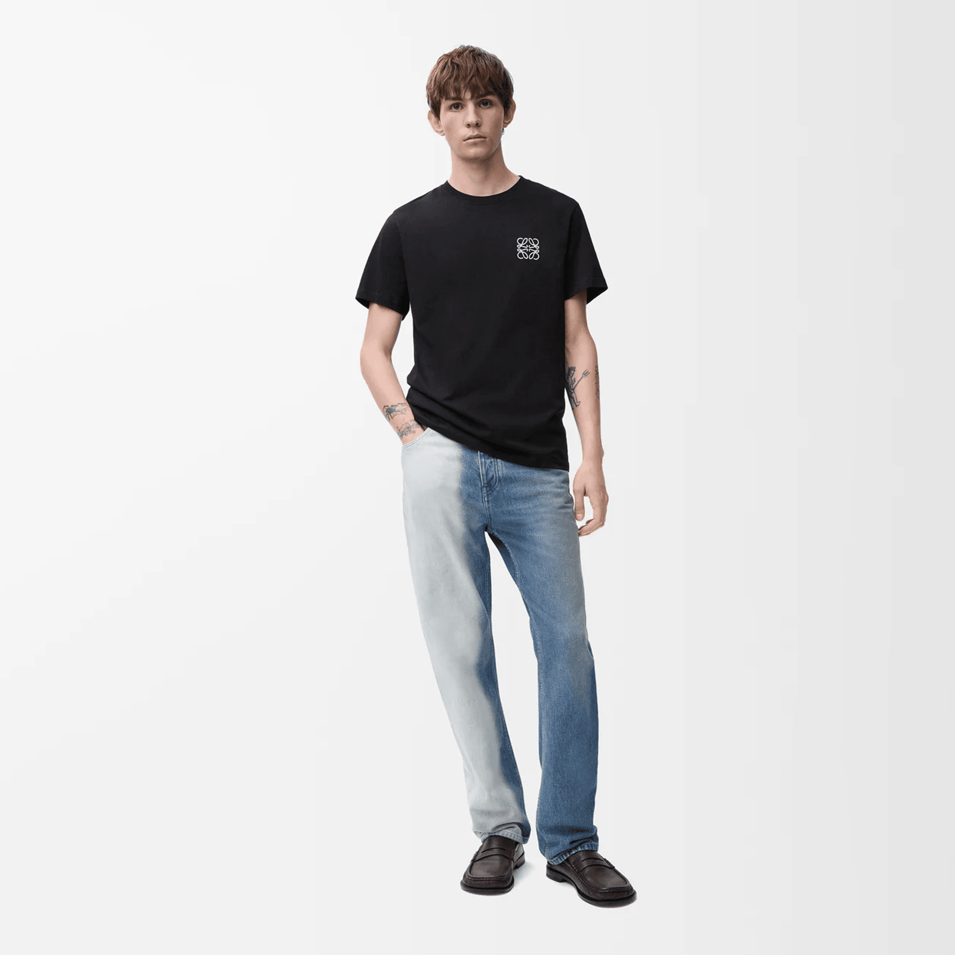 Regular fit T-shirt in cotton - Siyah