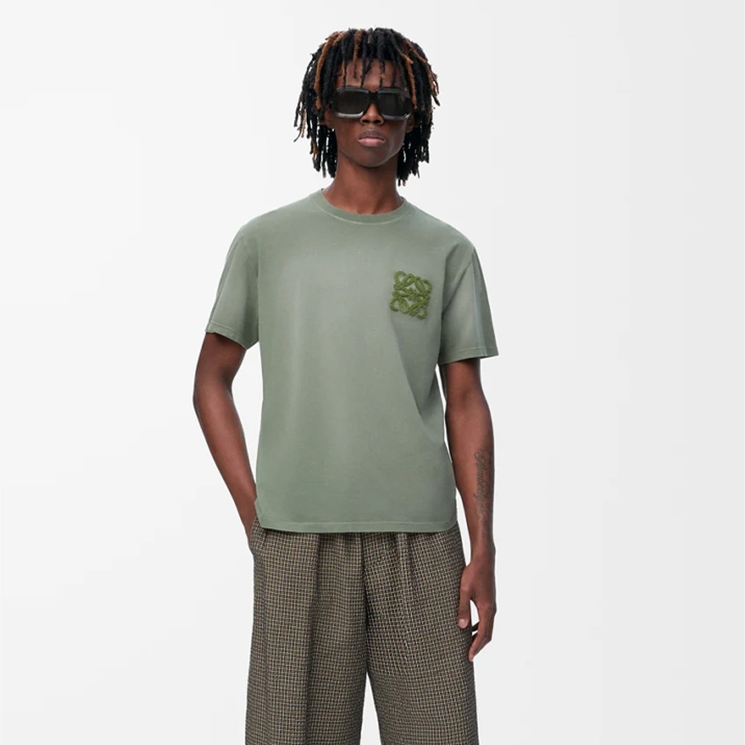 Relaxed fit T-shirt in cotton - Fesleğen Yeşili