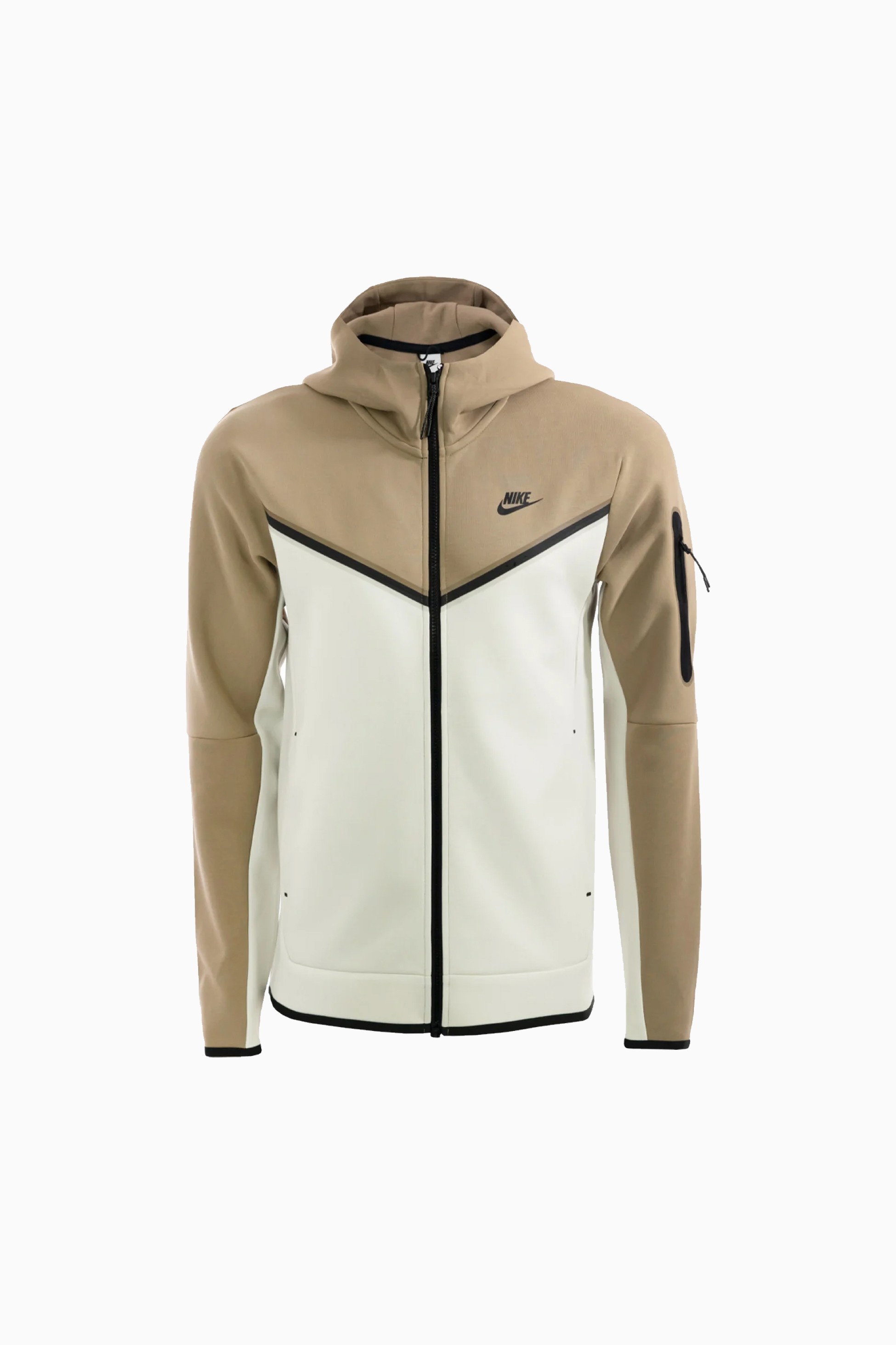 Tech Fleece Full-Zip Hoodie - Brown / White