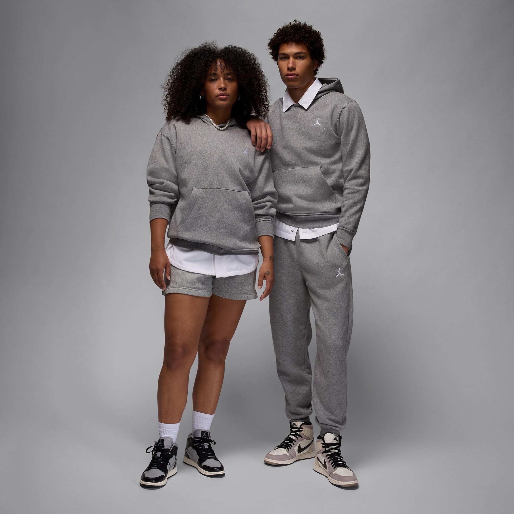 Jordan Brooklyn Fleece Hoodie - Dark Grey Heather