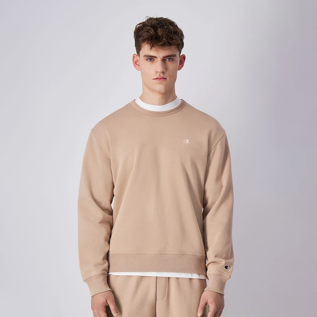 Powerblend Fleece Crew, C Logo Sweatshirt - Kahverengi