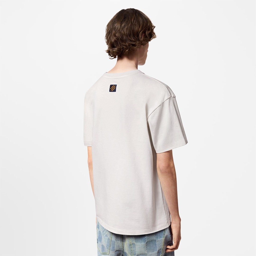 Embroidered Short-Sleeved T-Shirt - Beyaz