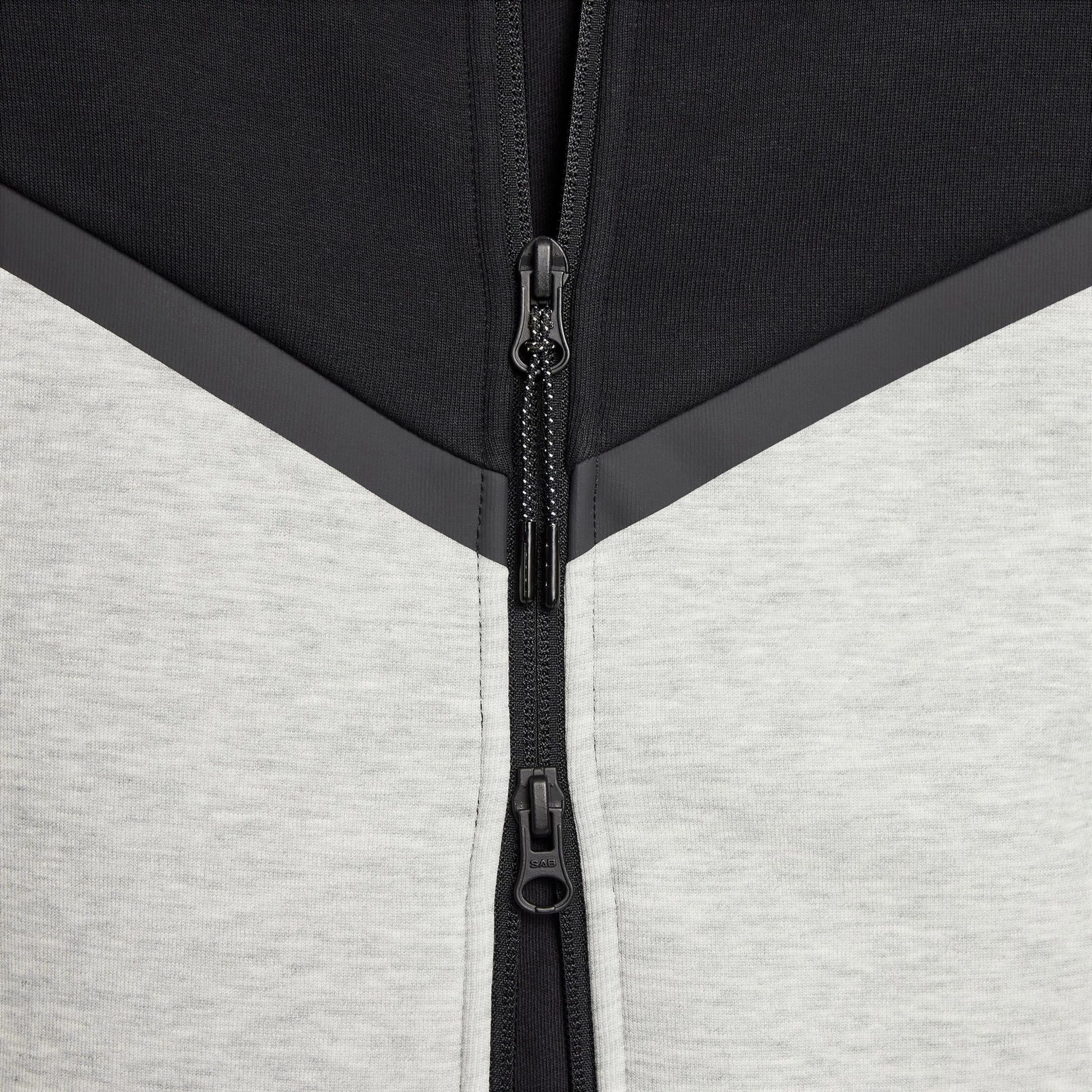 Tech Full-Zip Windrunner Hoodie - Dark Grey Heather / Black