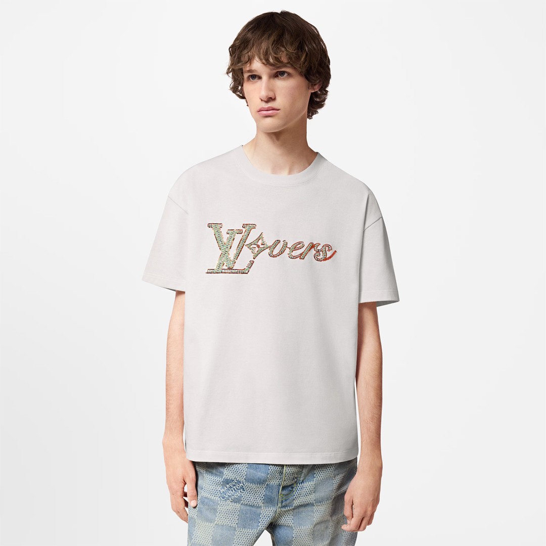 Embroidered Short-Sleeved T-Shirt - Beyaz