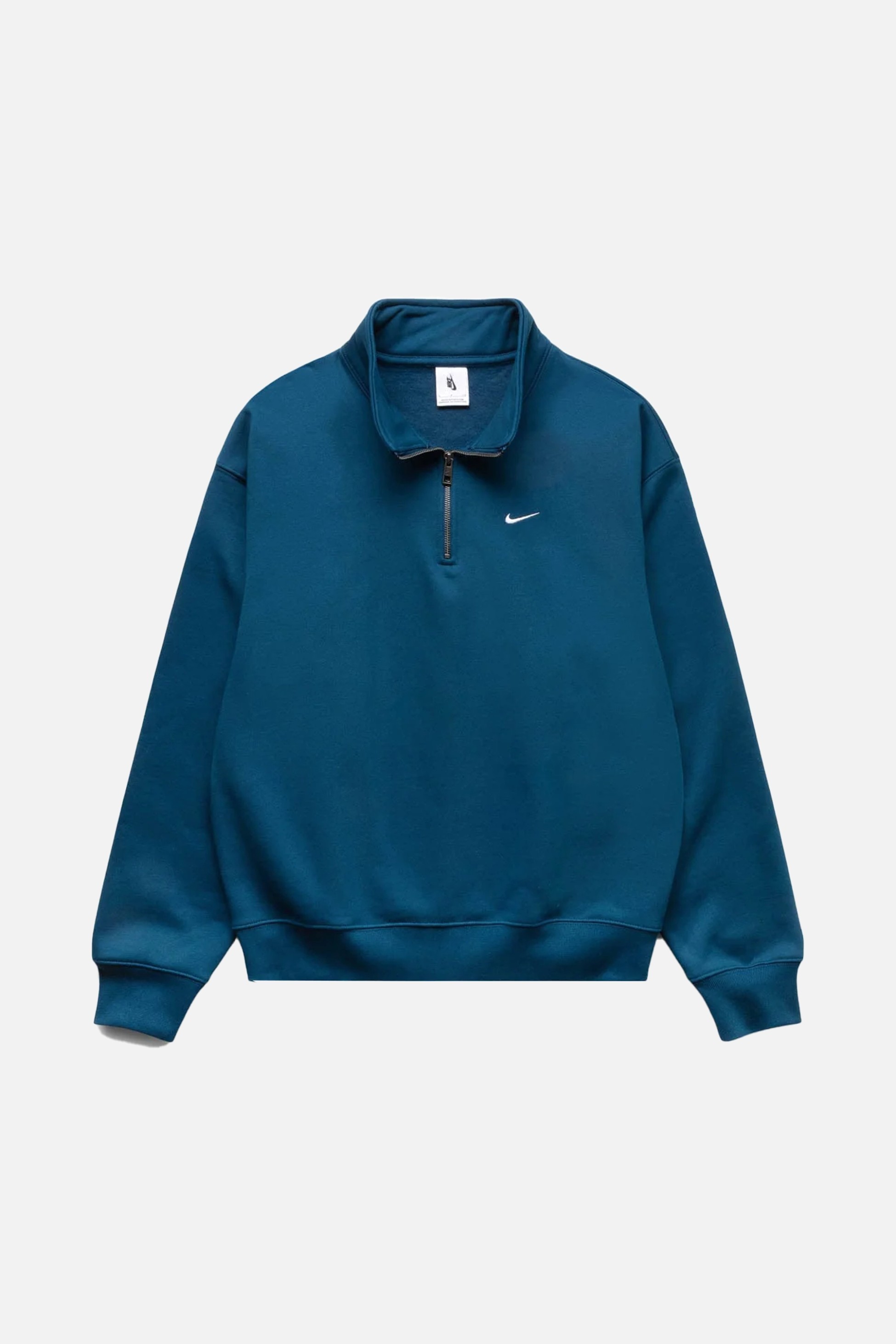 Solo Swoosh Çeyrek Fermuarlı Üst - French Blue/French Blue/Beyaz