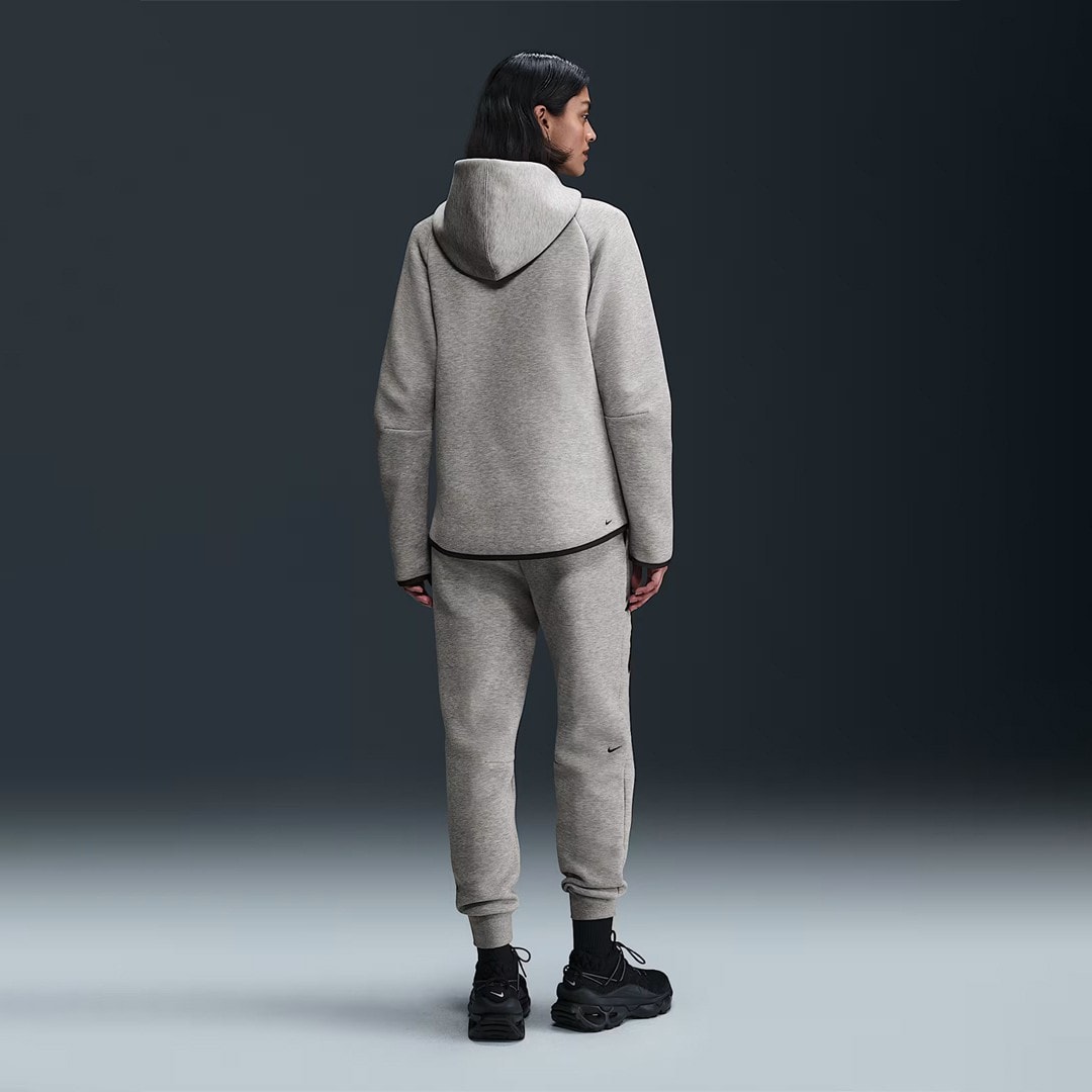 Sportswear Tech Fleece Windrunner Kadın Hoodie - Dark Grey Heather/Siyah
