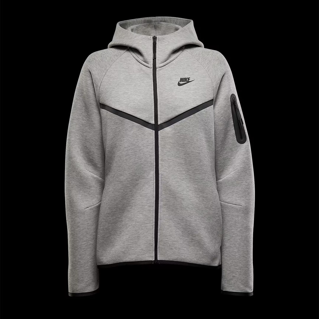 Sportswear Tech Fleece Windrunner Kadın Hoodie - Dark Grey Heather/Siyah