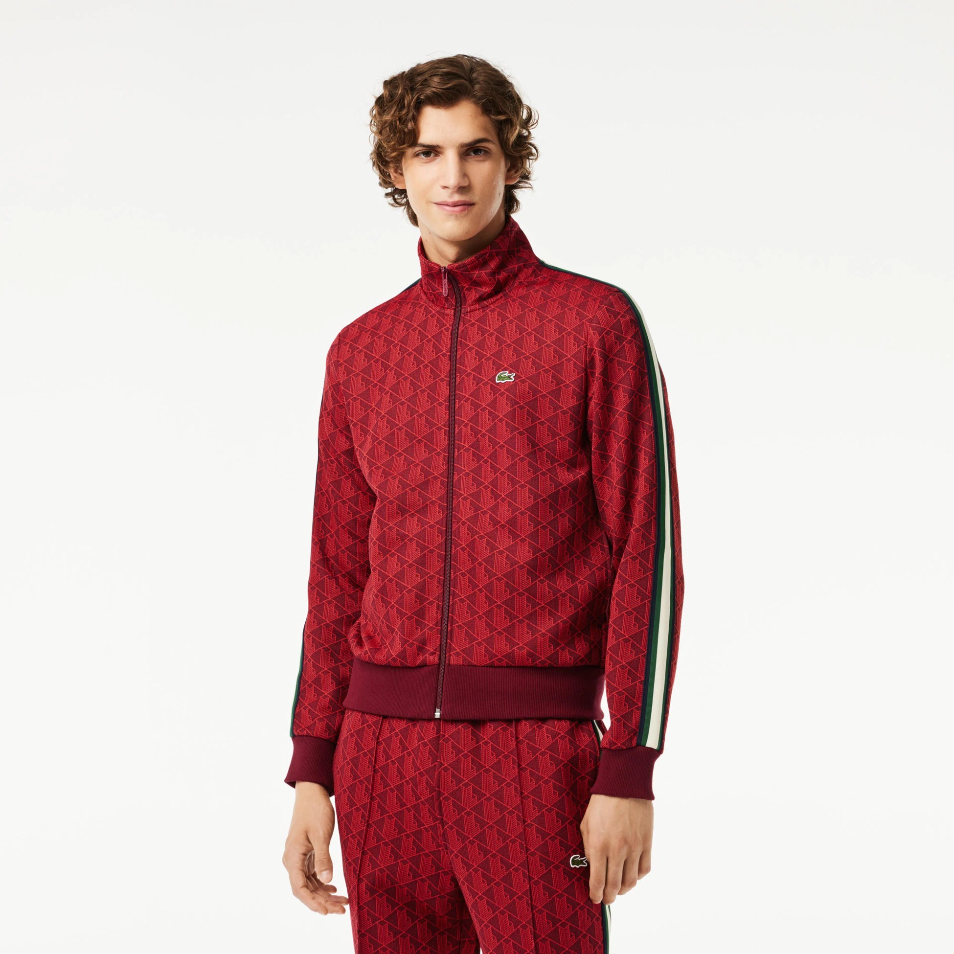 Regular Fit Monogram Sweatshirt - Kırmızı