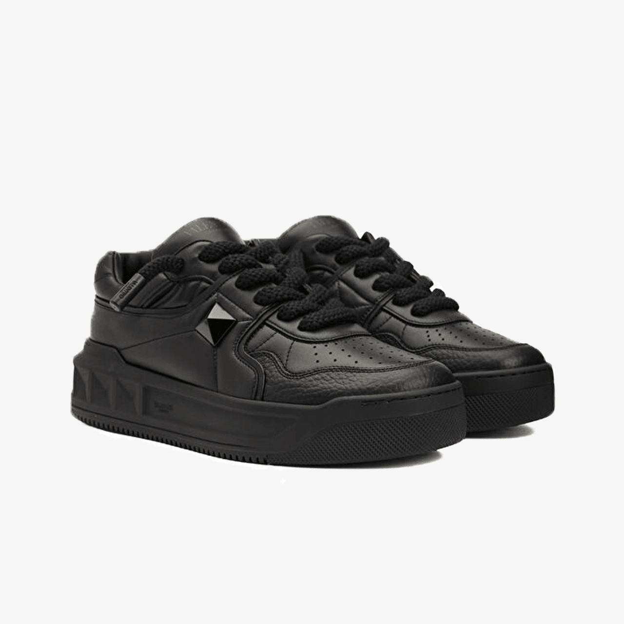 Valentino Garavani Deri Sneaker - Siyah
