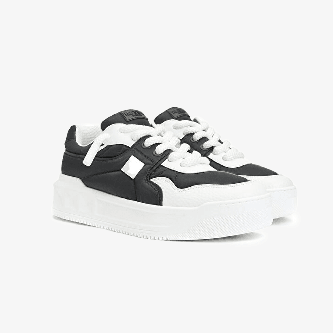 Valentino Garavani Deri Sneaker - Beyaz/Siyah