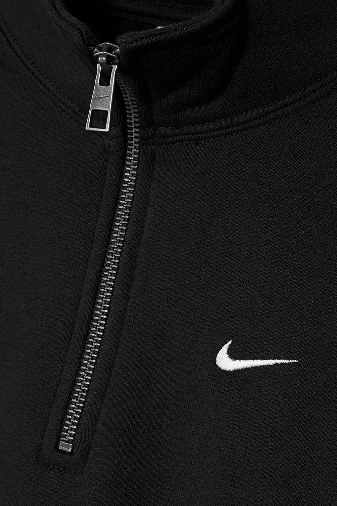 Solo Swoosh Çeyrek Fermuarlı Üst - Siyah