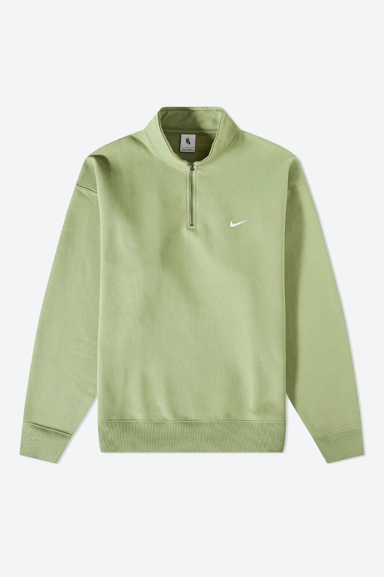 Solo Swoosh Çeyrek Fermuarlı Üst - Fesleğen Yeşili