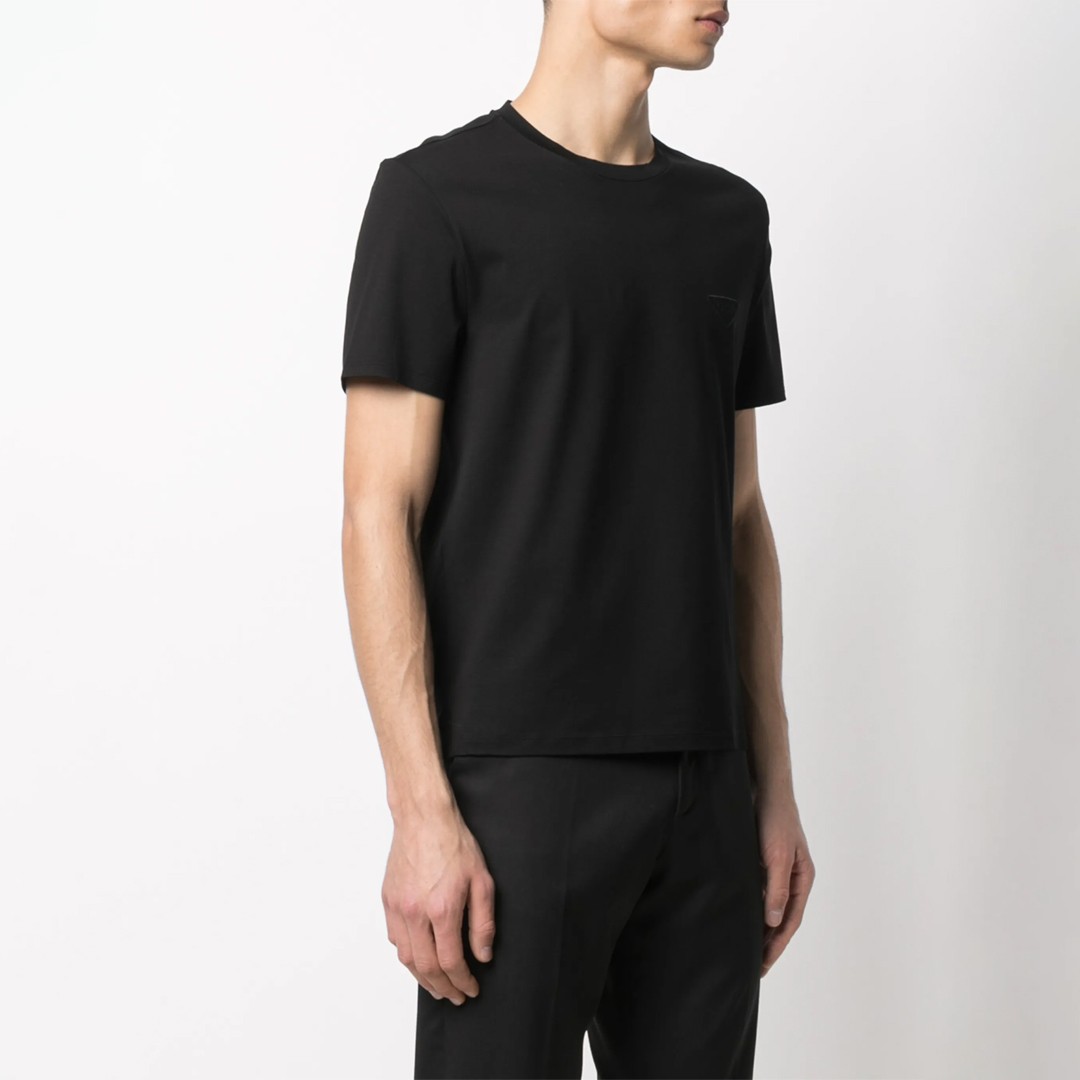 logo-embroidered cotton T-shirt