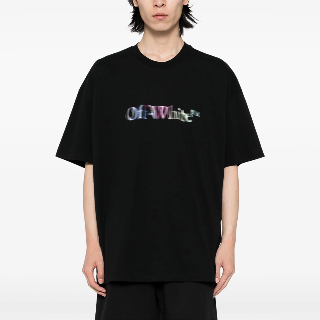 logo-print T-shirt - Siyah