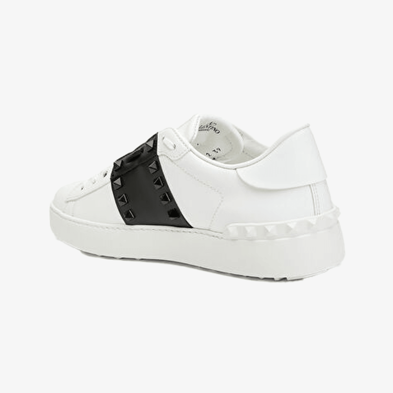 Valentino Garavani Rockstud Siyah Beyaz Deri Sneaker