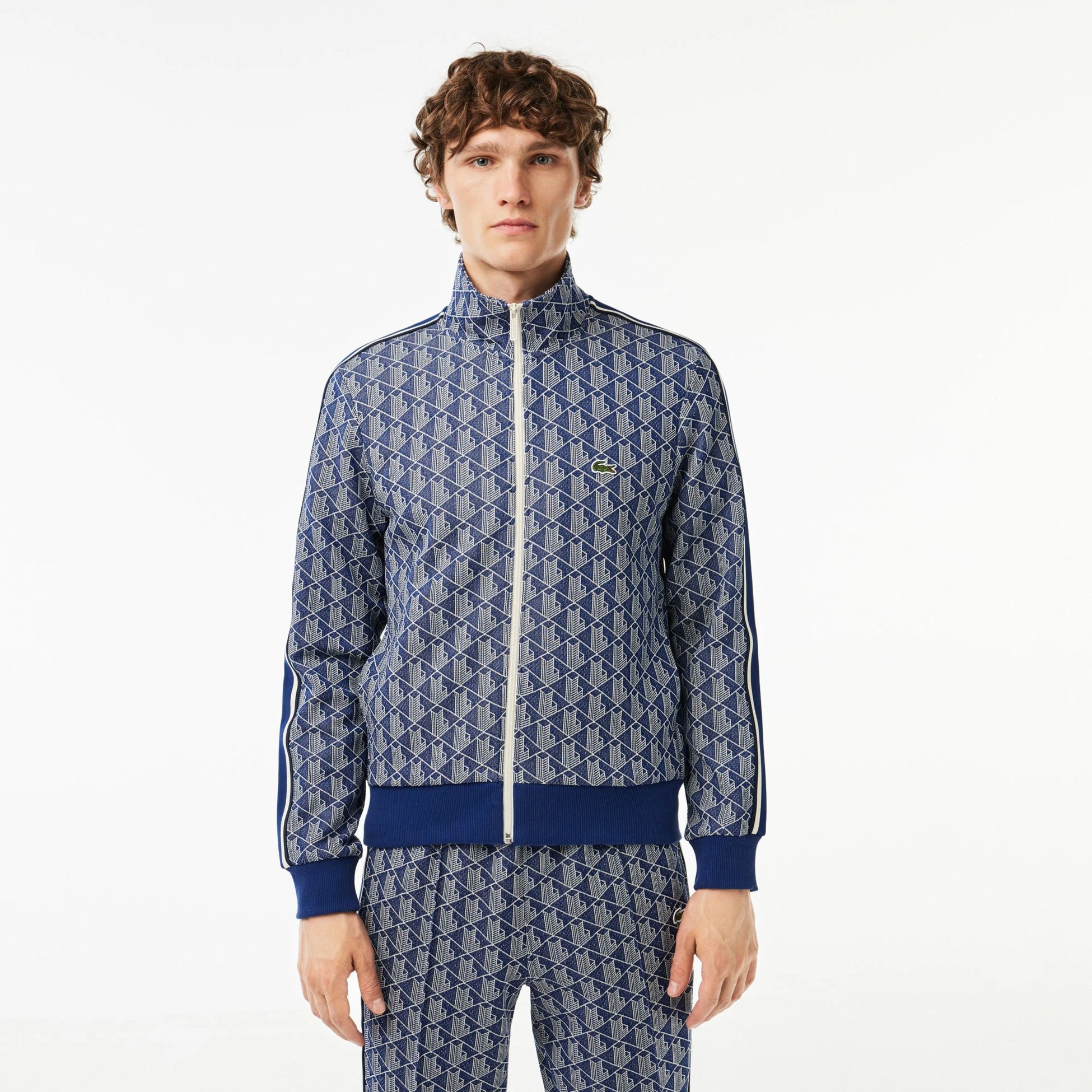 Regular Fit Monogram Sweatshirt - Mavi