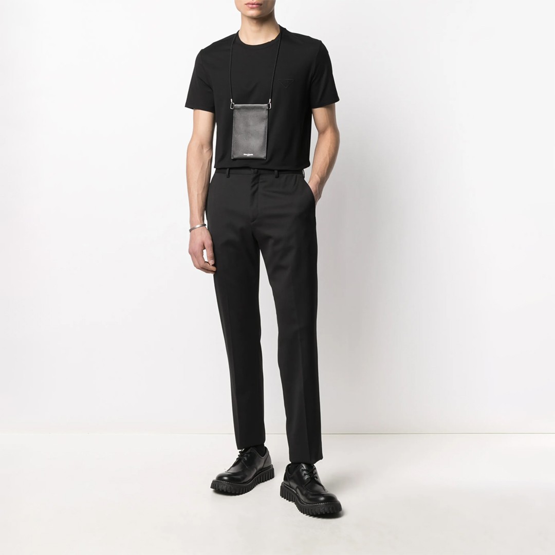 logo-embroidered cotton T-shirt