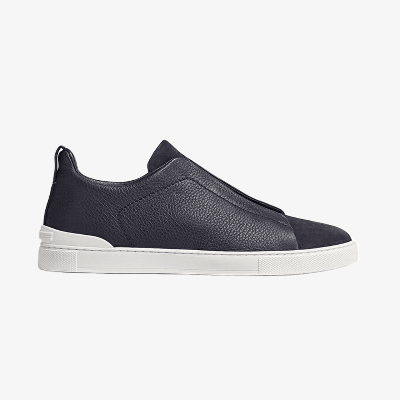 Zegna Logolu Erkek Deri Sneaker - Lacivert