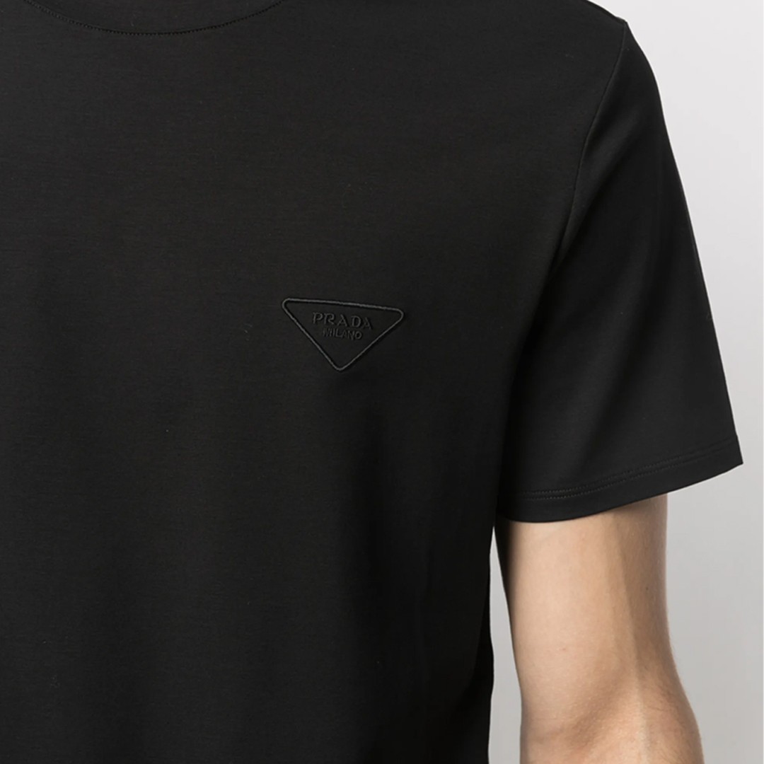 logo-embroidered cotton T-shirt