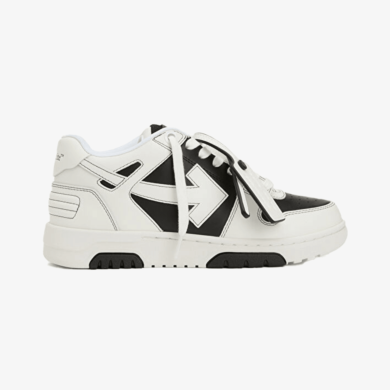 Off-White Siyah Beyaz Deri Sneaker