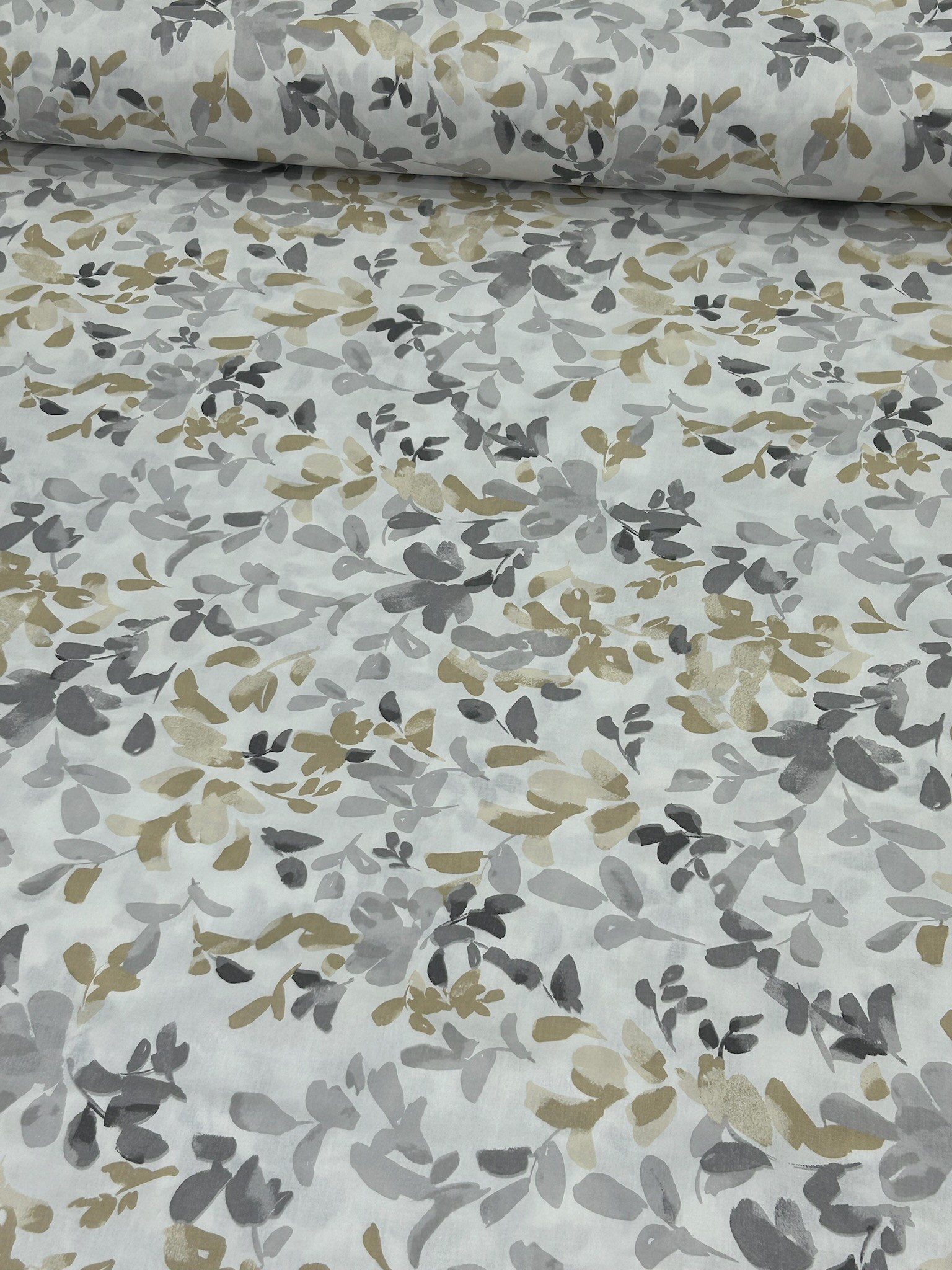 Gri Foliana Poplin Kumaş