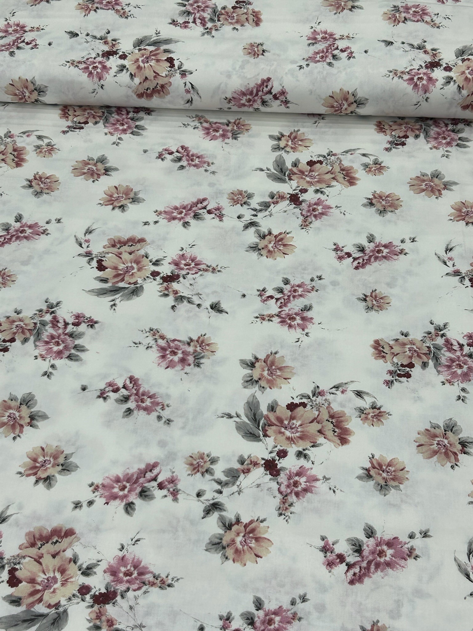 Pudra Lila Florea Poplin Kumaş