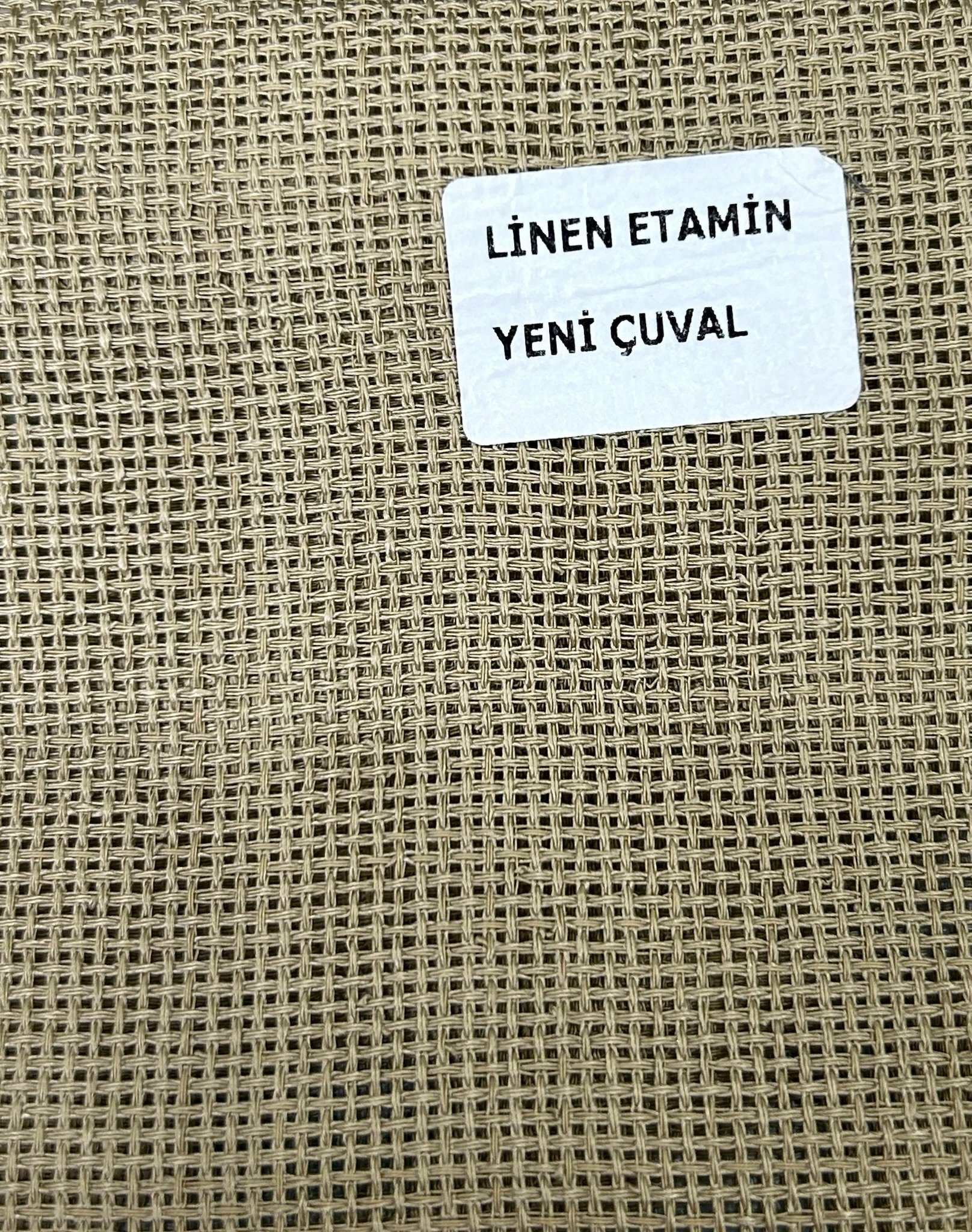 Düz Linen Etamin Masa Örtülük Kumaş - Yeni Çuval