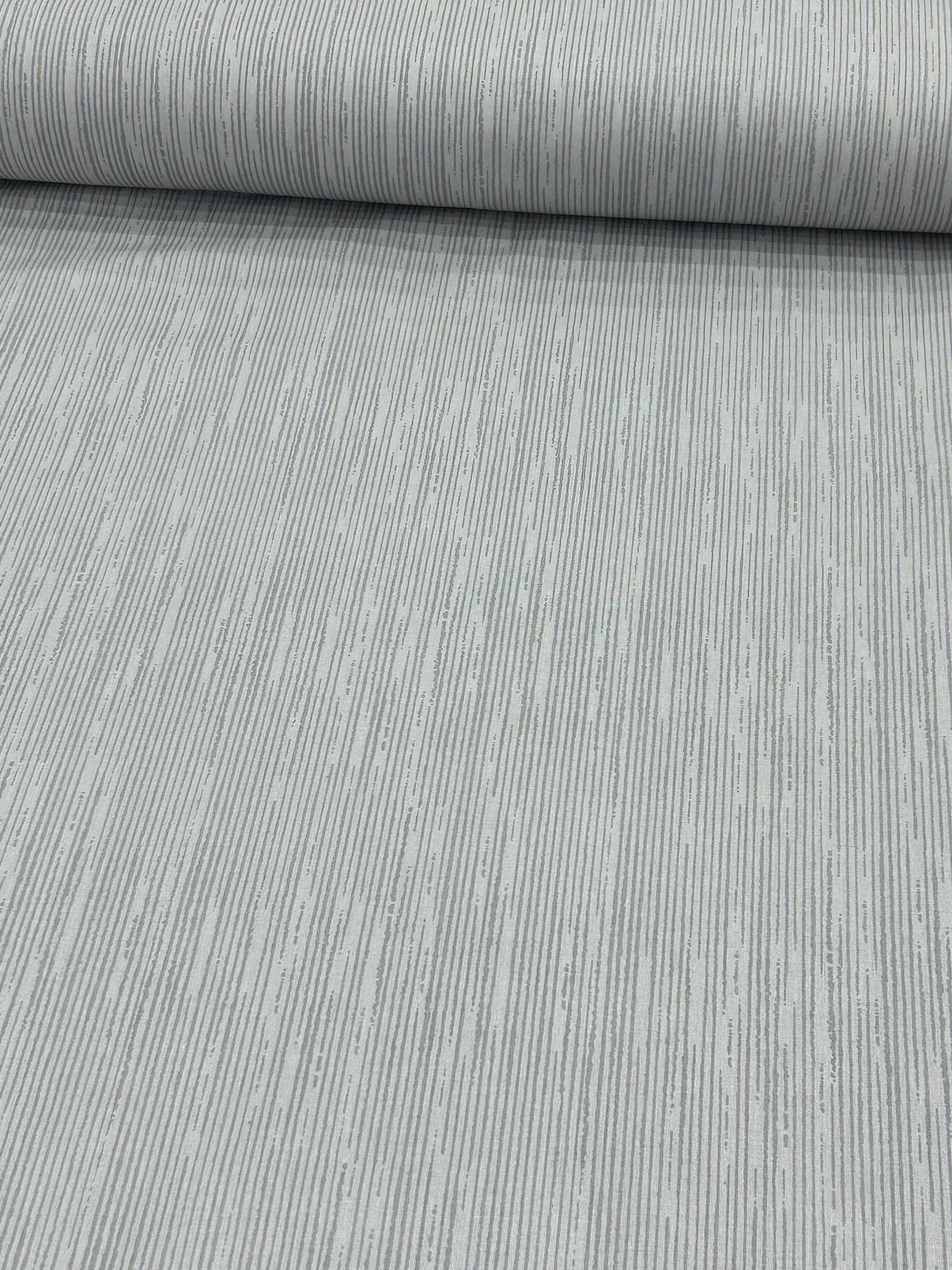 Gri Grafit Çizgi Poplin Kumaş