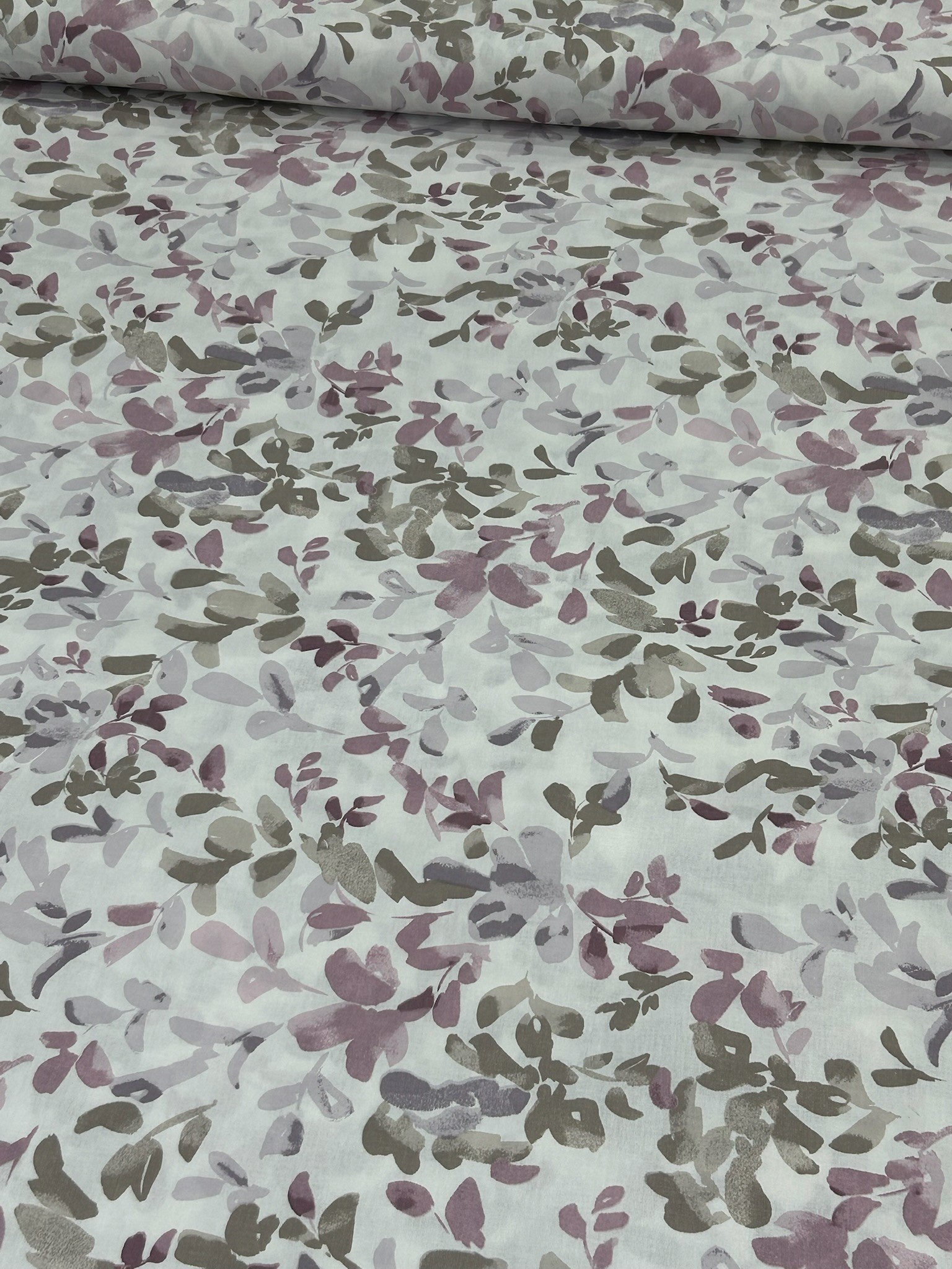 Gül Pembe Foliana Poplin Kumaş