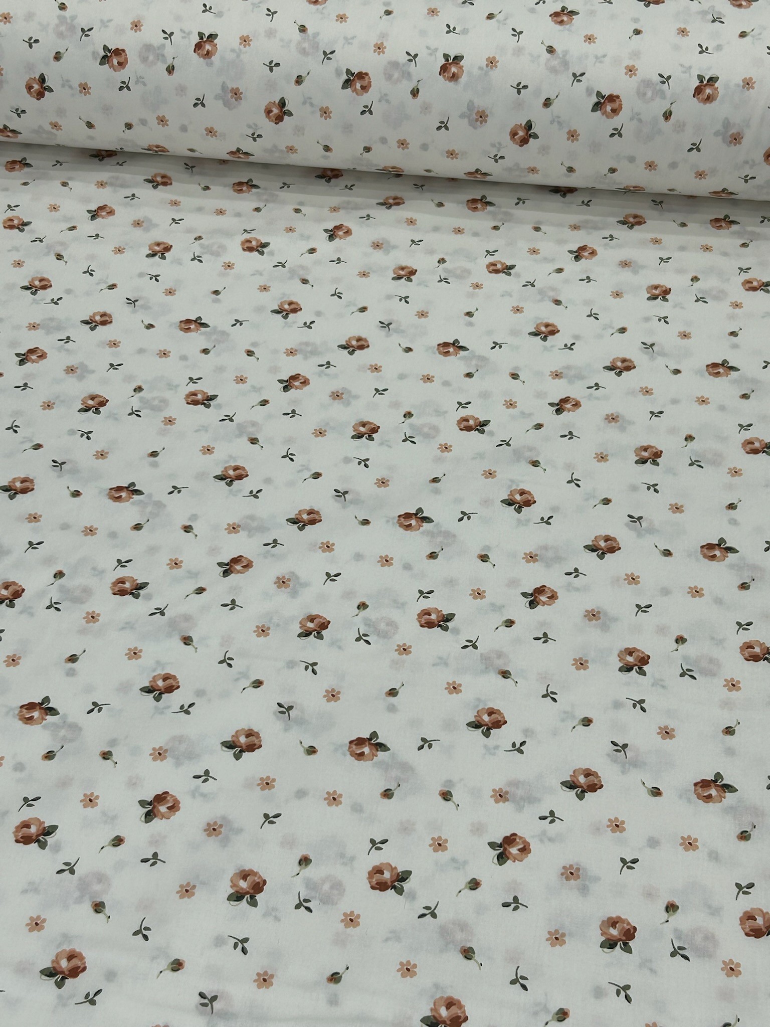Turuncu Roselle Poplin Kumaş
