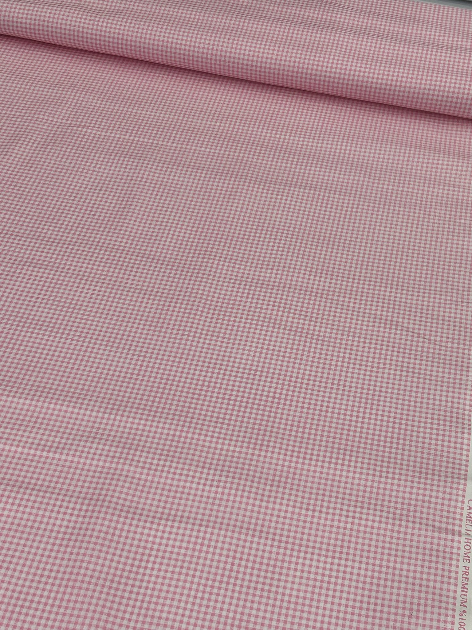Pembe Pötikare Poplin Kumaş
